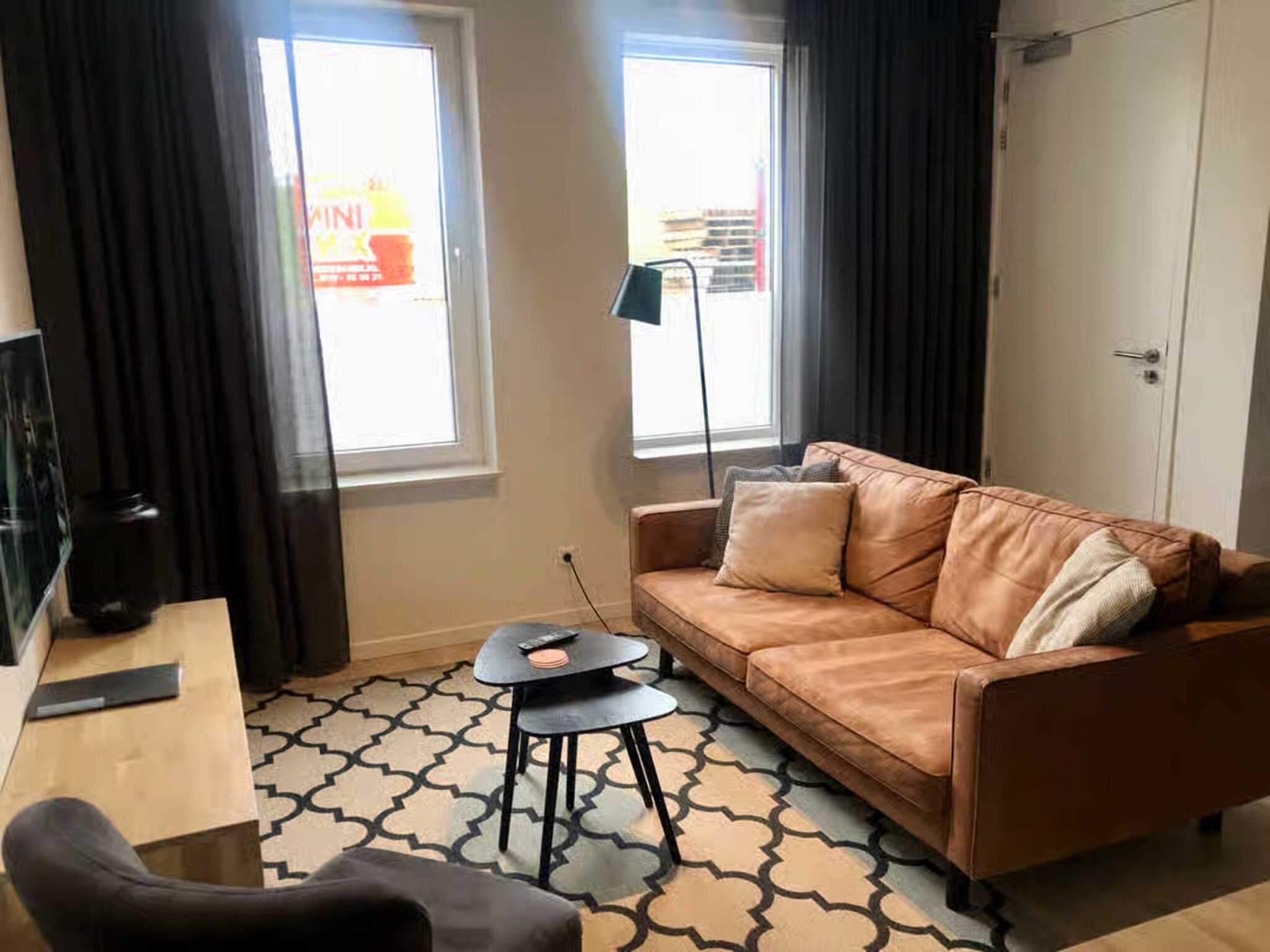 De woonkamer van Plein 40 Lodge 15 in Zoutelande