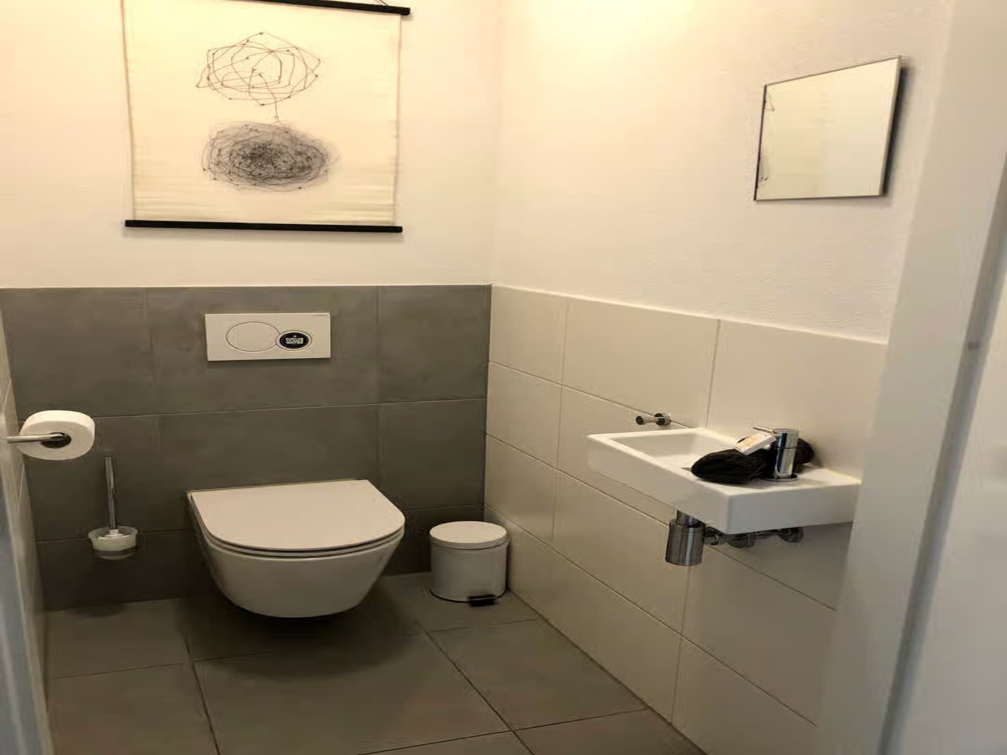 De badkamer van Plein 40 Lodge 16 in Zoutelande