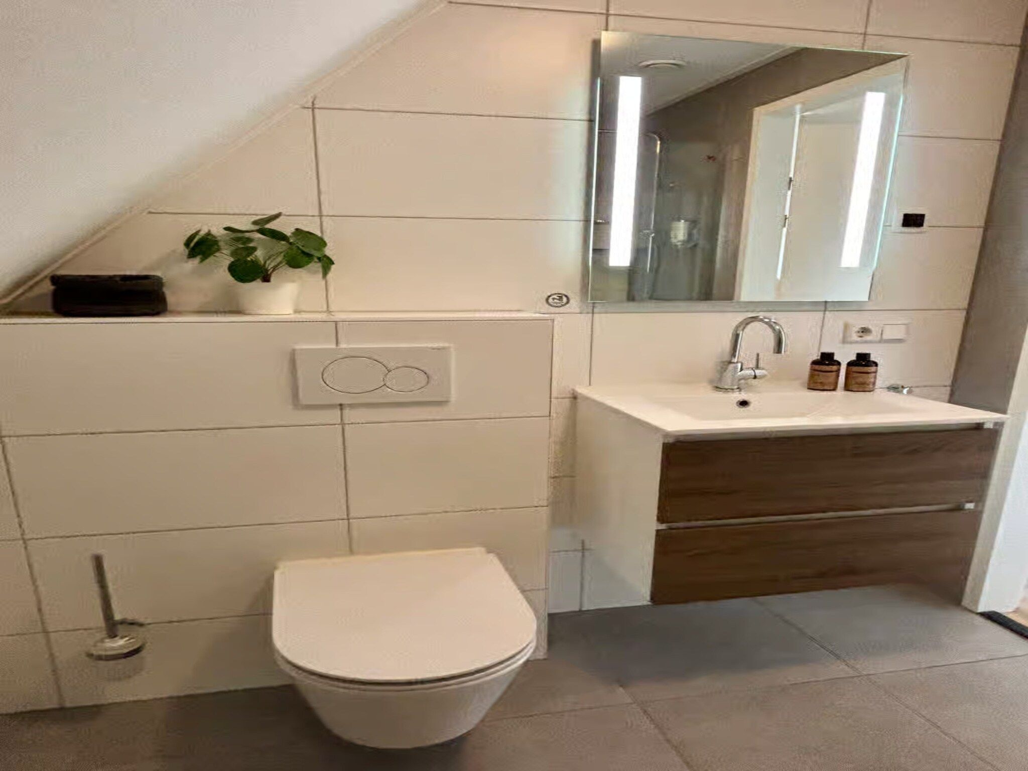 De badkamer van Plein 40 Lodge 26 in Zoutelande