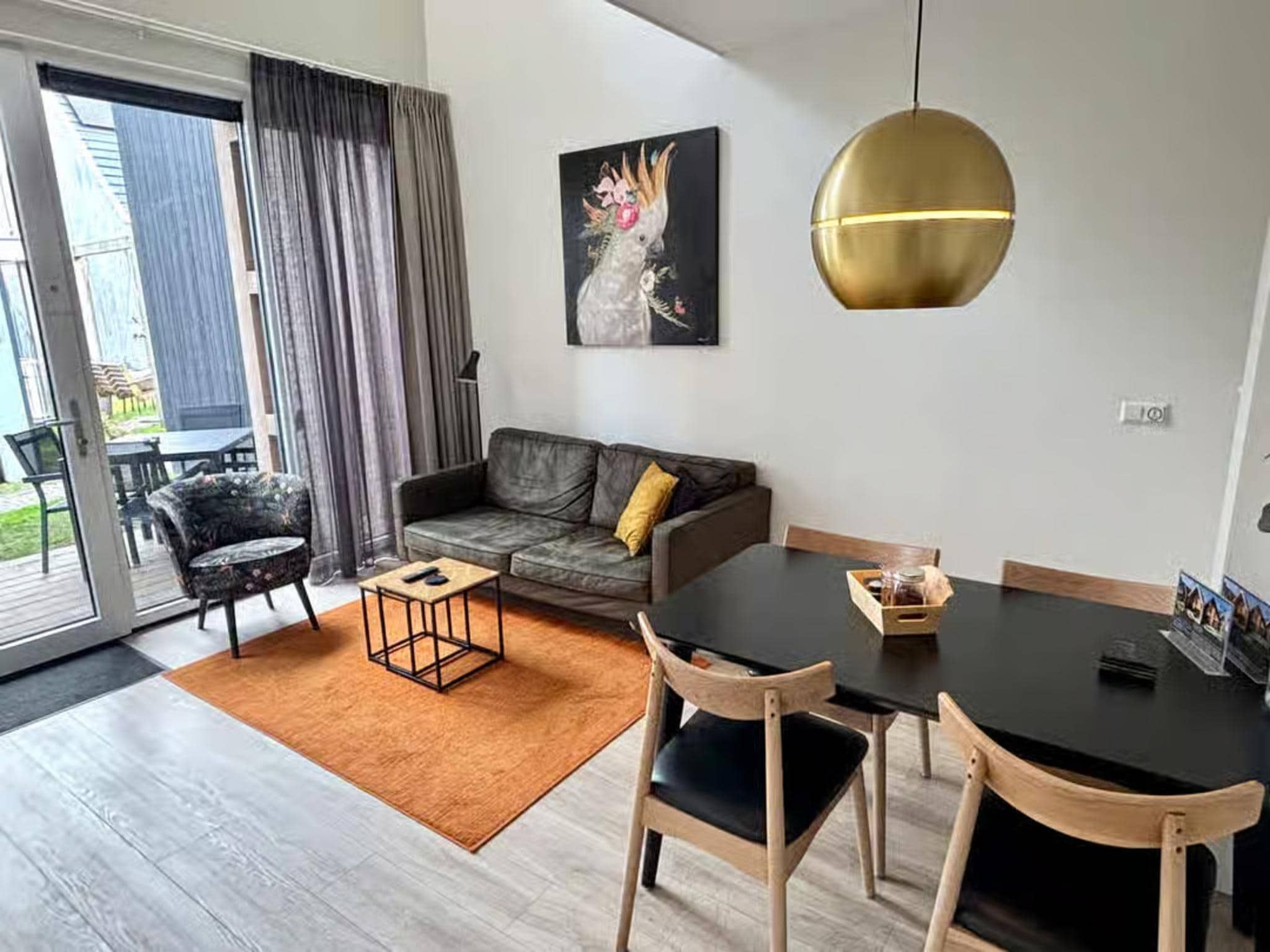 De woonkamer van Plein 40 Lodge 26 in Zoutelande