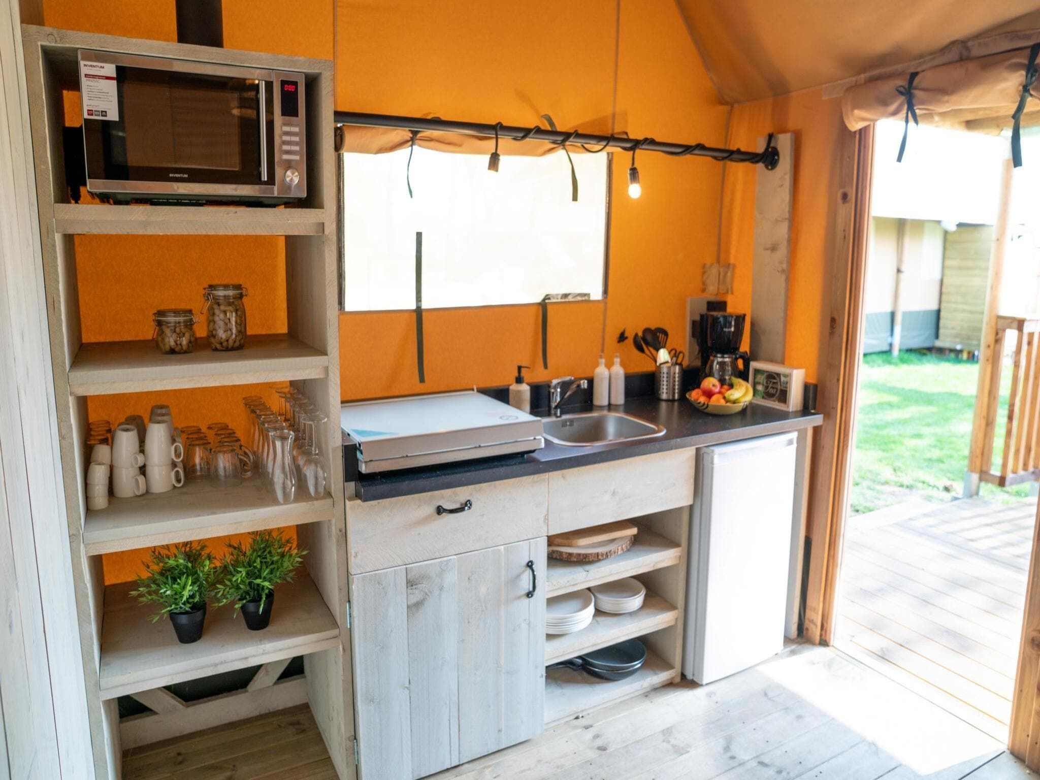 De keuken van Ranger lodge | 6 persoons in Balkbrug