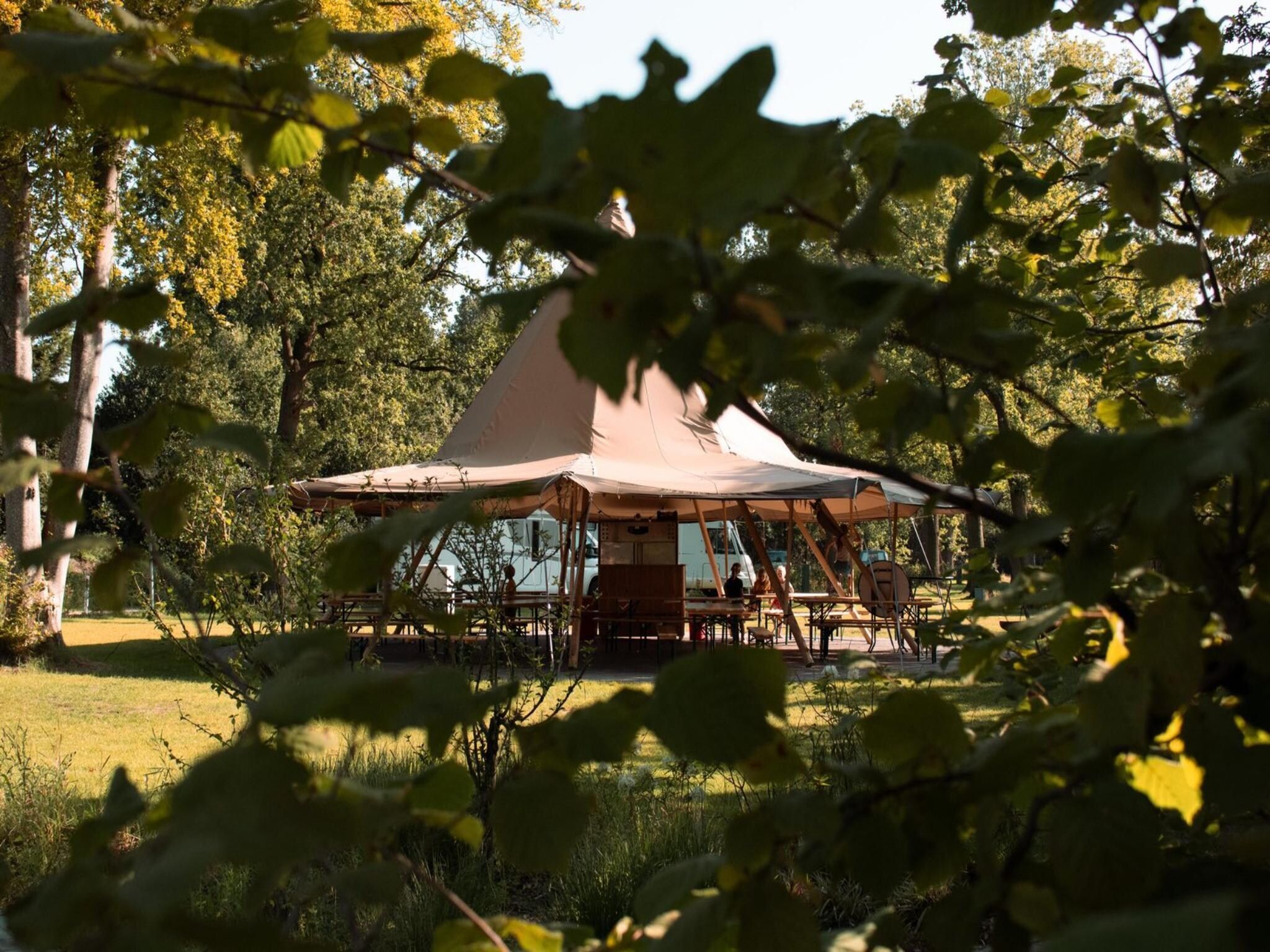 Parkfaciliteiten bij Reestdal lodge | 6 persoons in Balkbrug