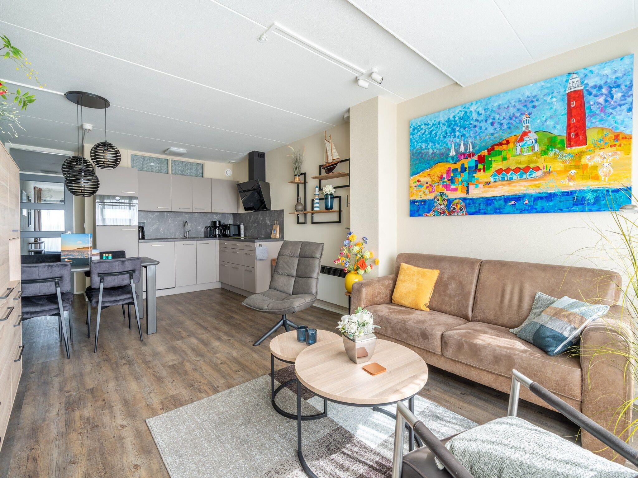 De woonkamer van Juliana 088 in De Koog