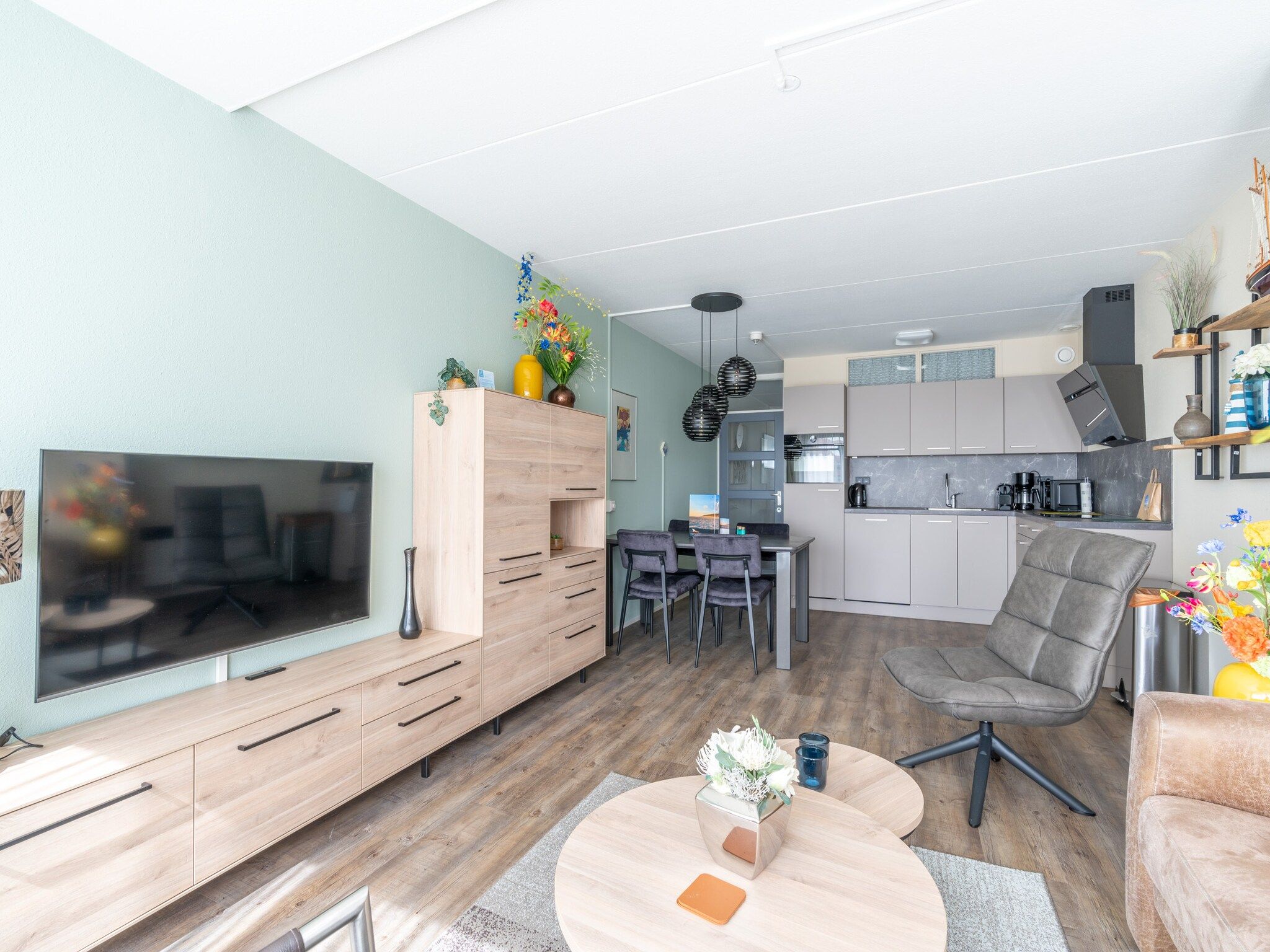 De woonkamer van Juliana 088 in De Koog