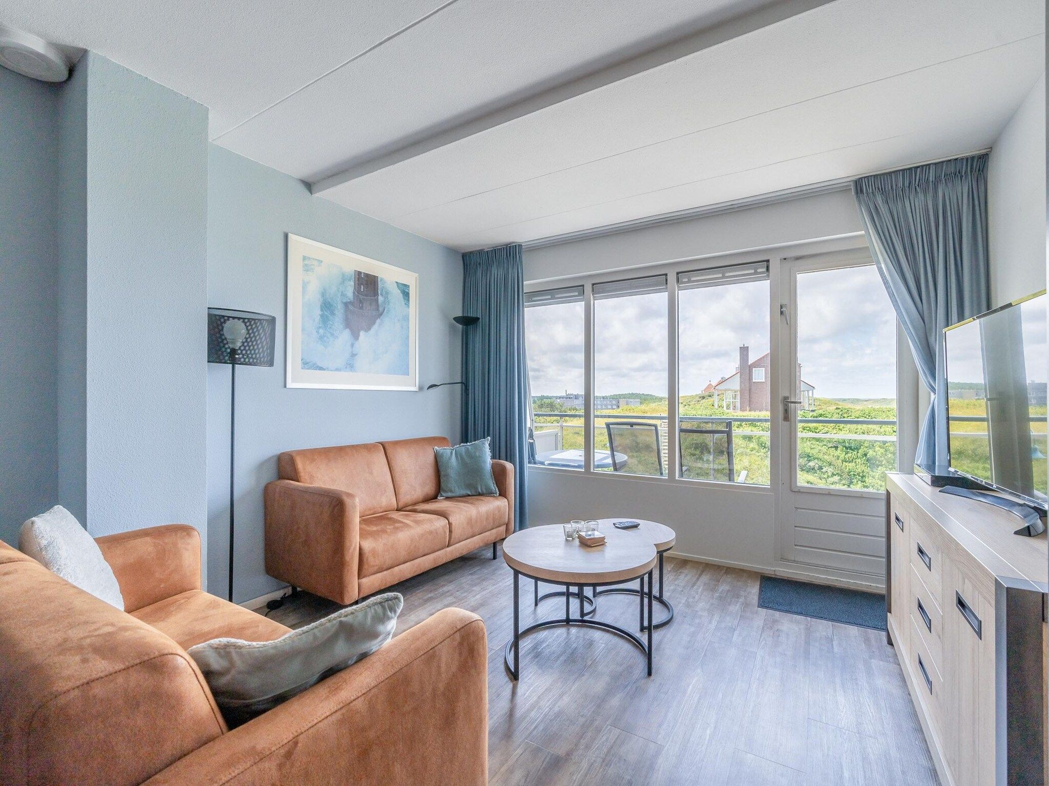 De woonkamer van Juliana 096 in De Koog