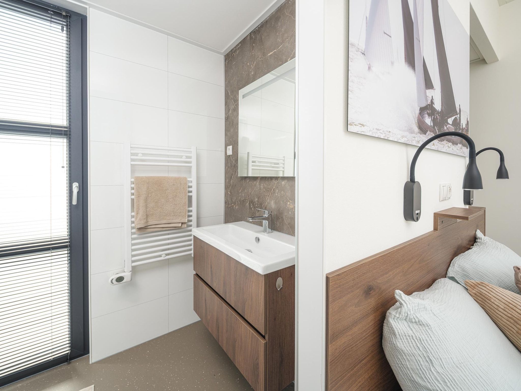 De badkamer van Villa Meerzicht | 4 Pers. in Workum