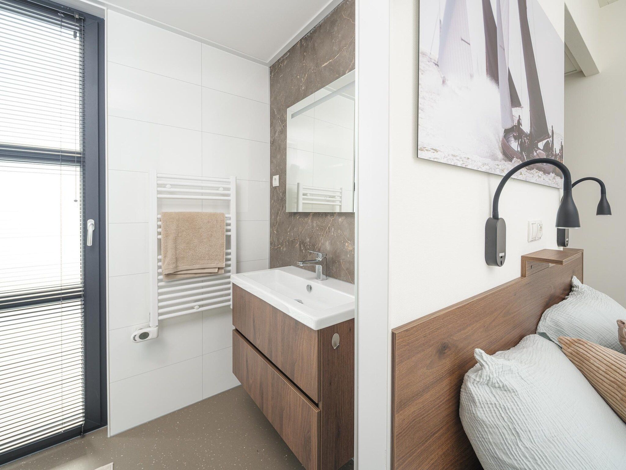 De badkamer van Villa Meerzicht | 4 Pers. Sauna in Workum
