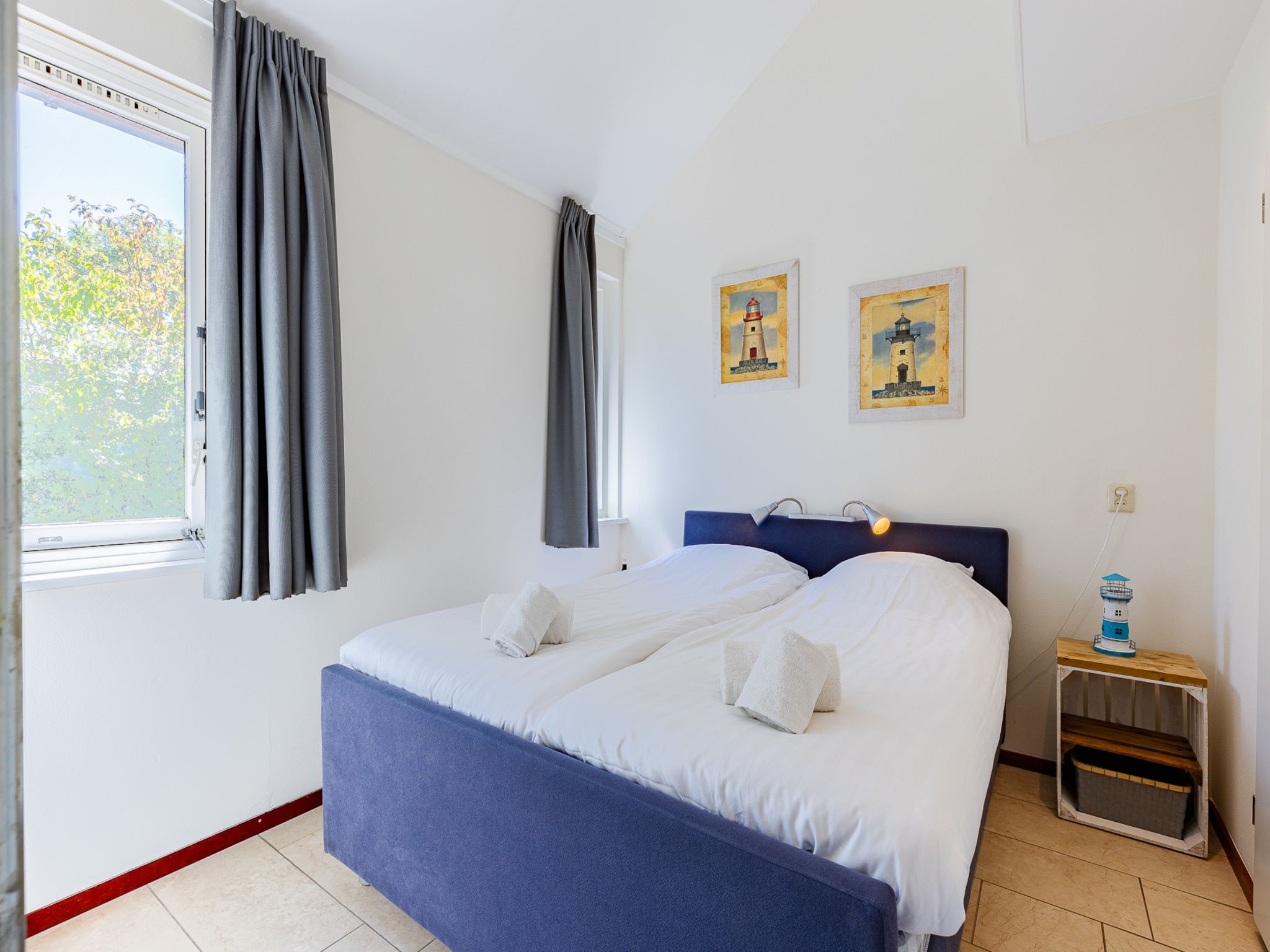 Een slaapkamer van Vakantiewoning - Westduin 6 I Vlissingen 'Zilt en zand' in Vlissingen