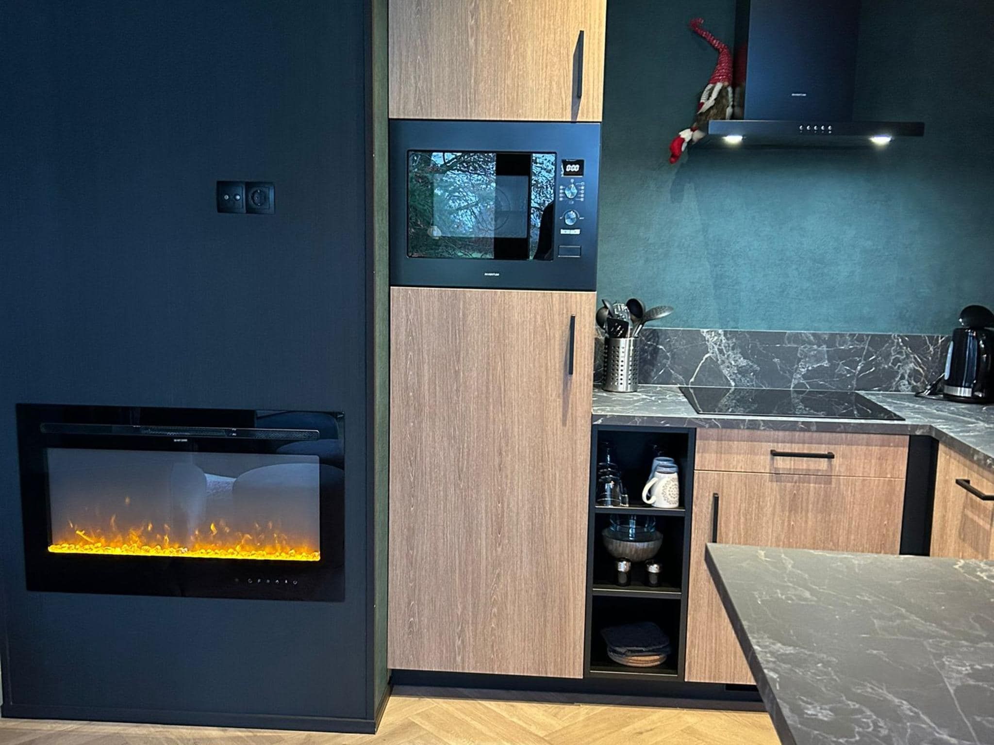De keuken van Wellnesslodge Merel 2p in Dalerveen