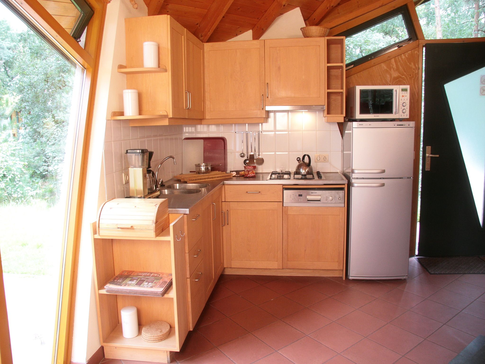 De keuken van Vakantiepark Herperduin 6 in Herpen