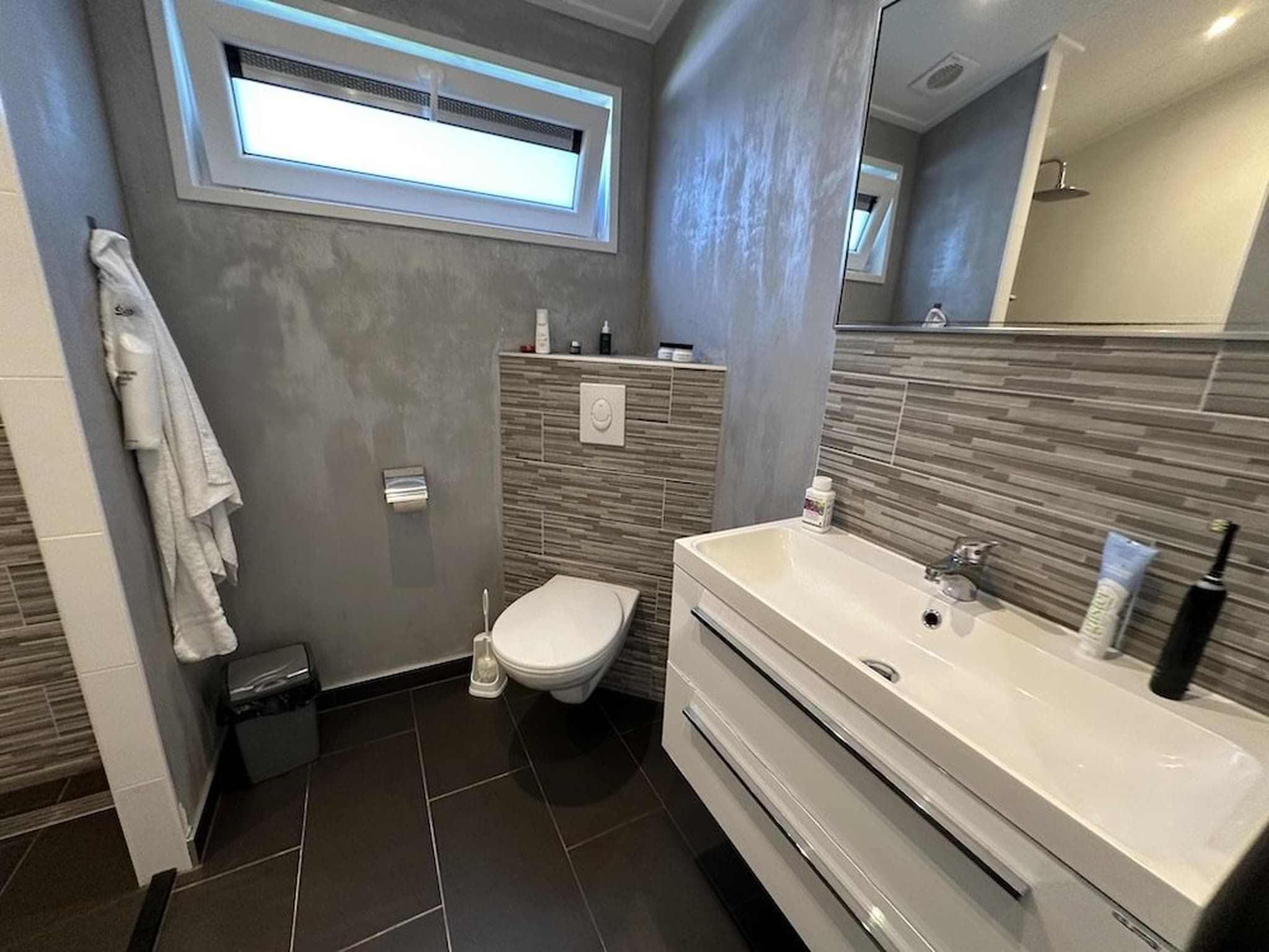 De badkamer van Hackfort kavel 143 in Biddinghuizen
