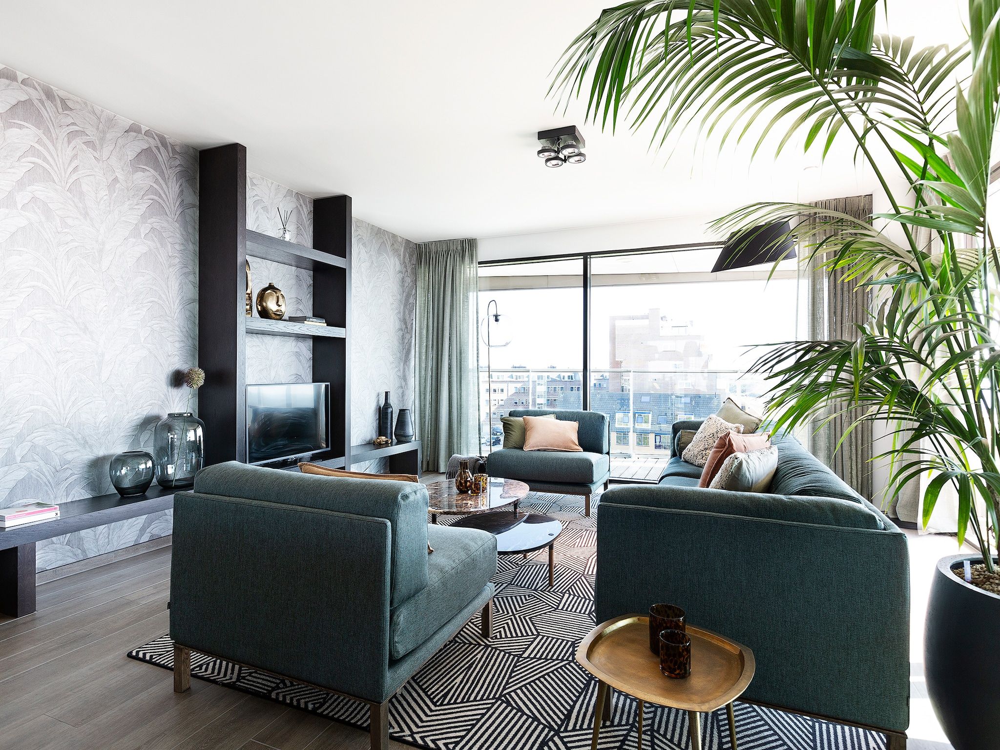 De woonkamer van Droomsuites Egmond aan Zee - 8 person apartment in Egmond aan Zee