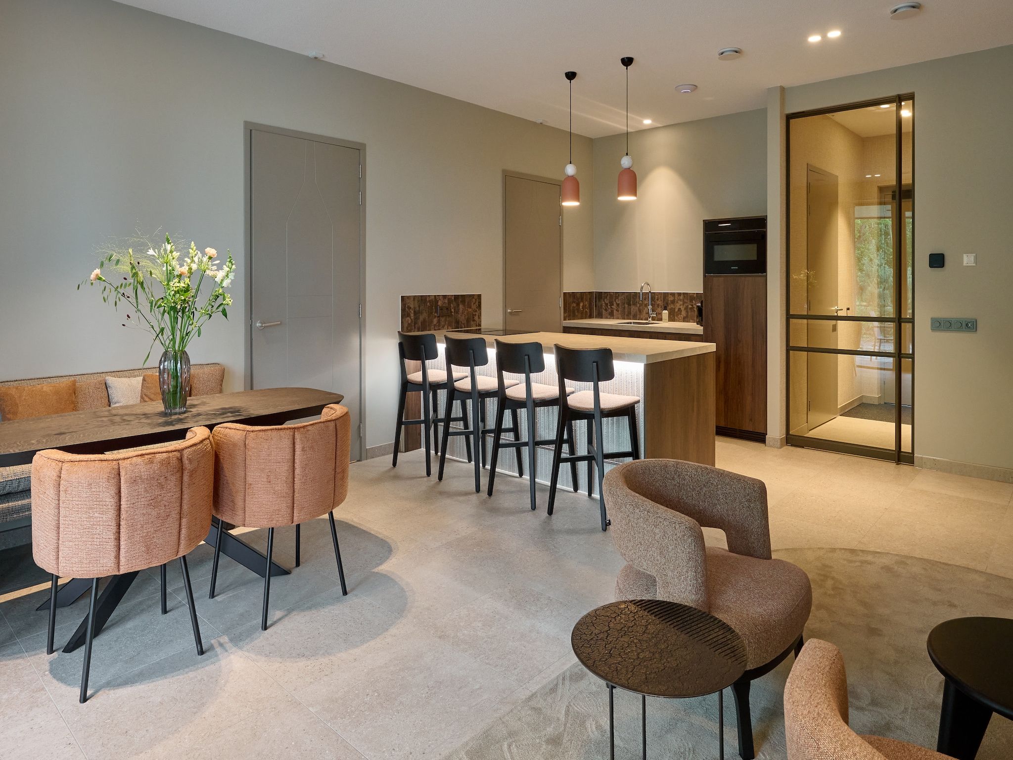 De keuken van Droomsuites Texel - 4 persoons appartement in Den Burg
