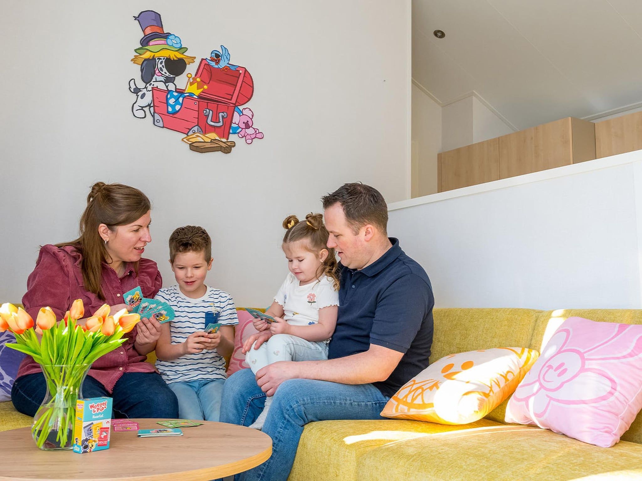 De woonkamer van Charlies Duinhuis 6p in Hoogerheide