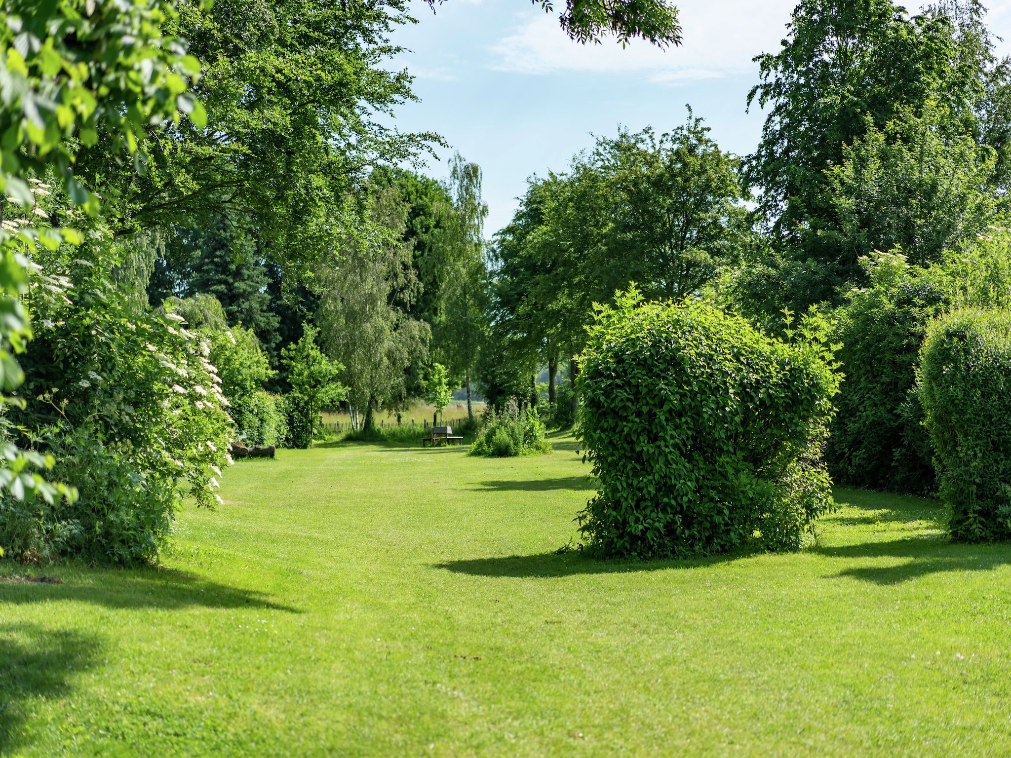 De tuin van Vakantiepark Eigen Wijze 1 in Bant