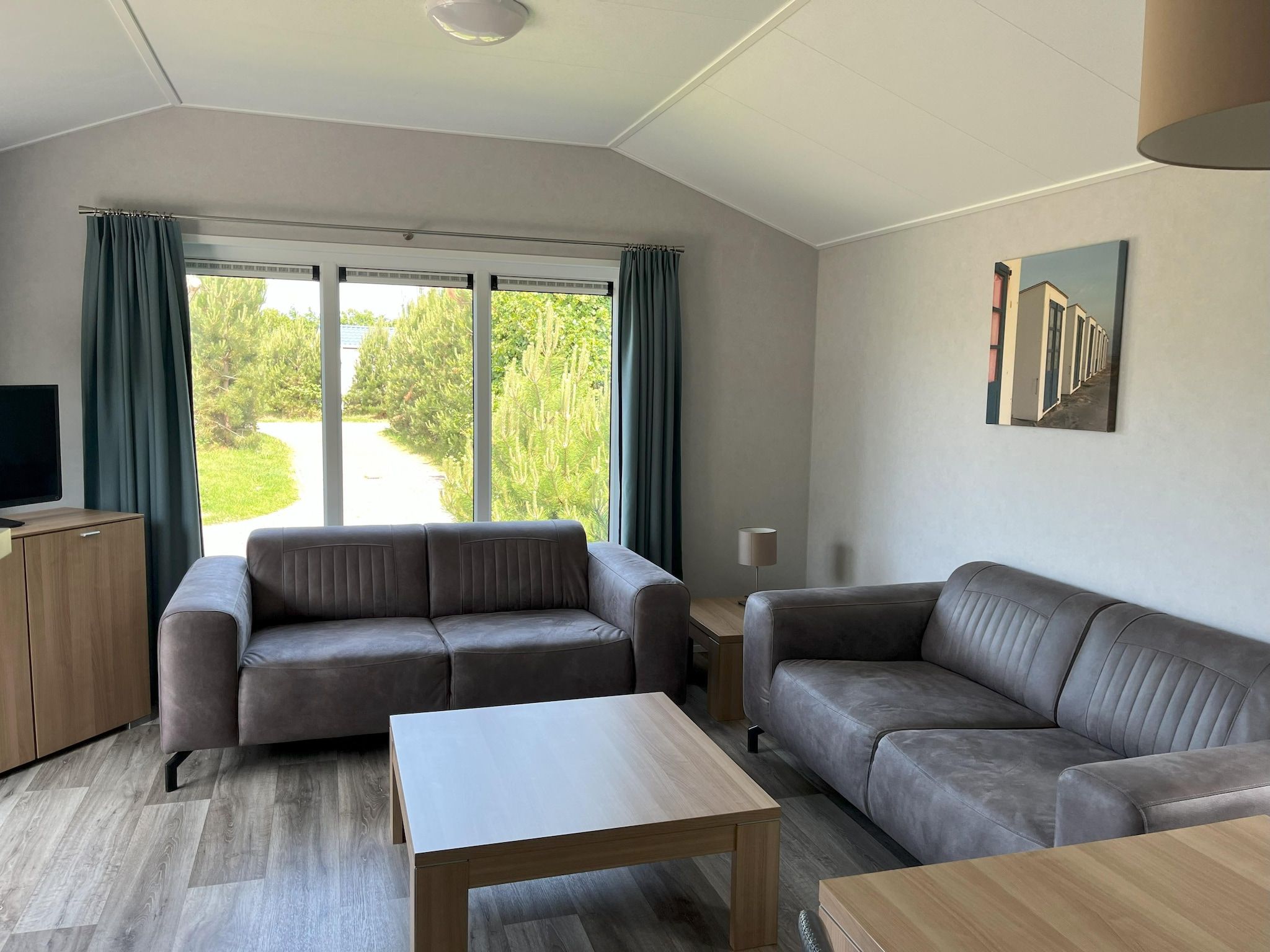 De woonkamer van Villetta Sauna in Den Burg