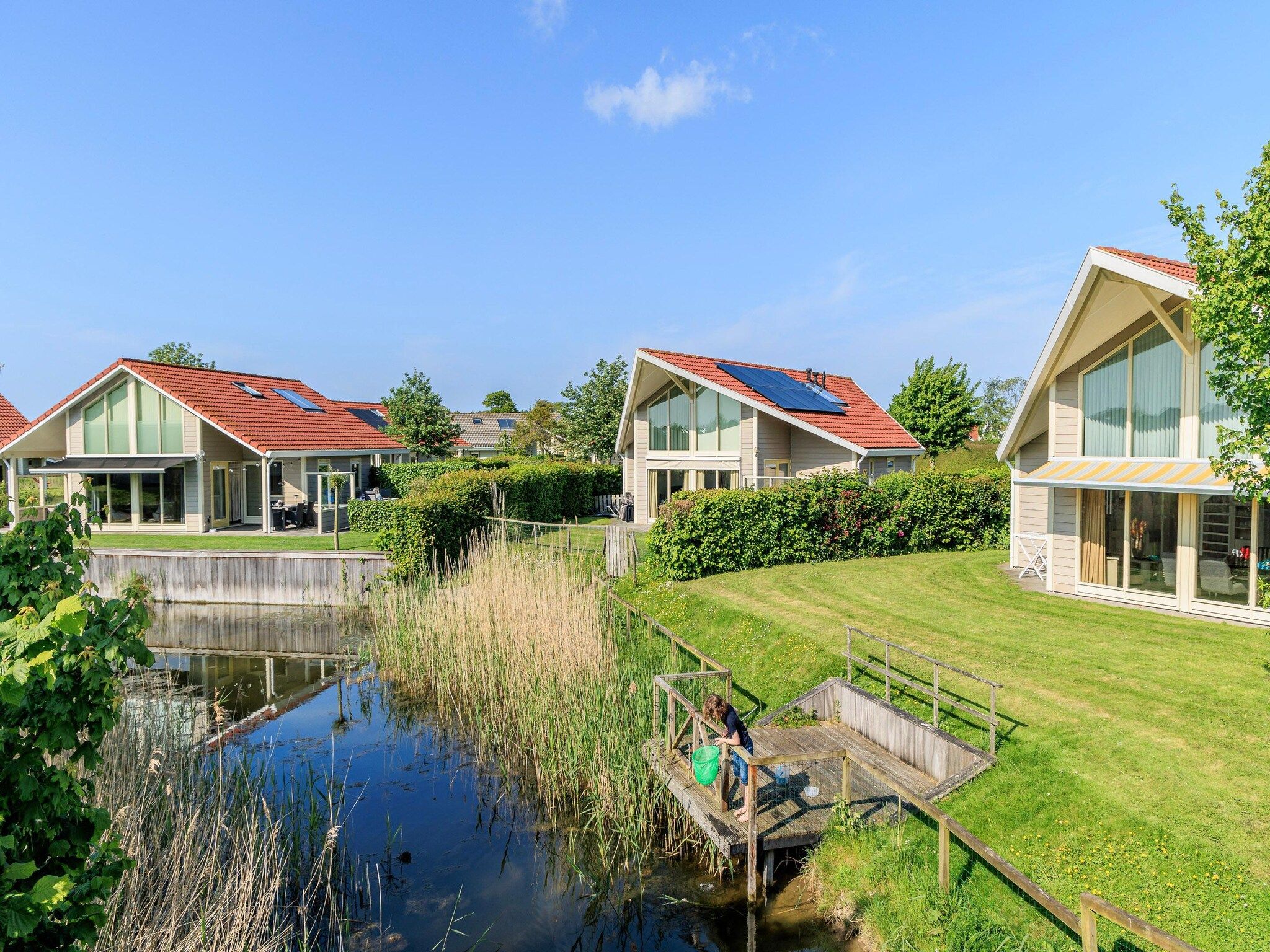 De buitenkant van Villapark de Paardekreek 5 in Kortgene