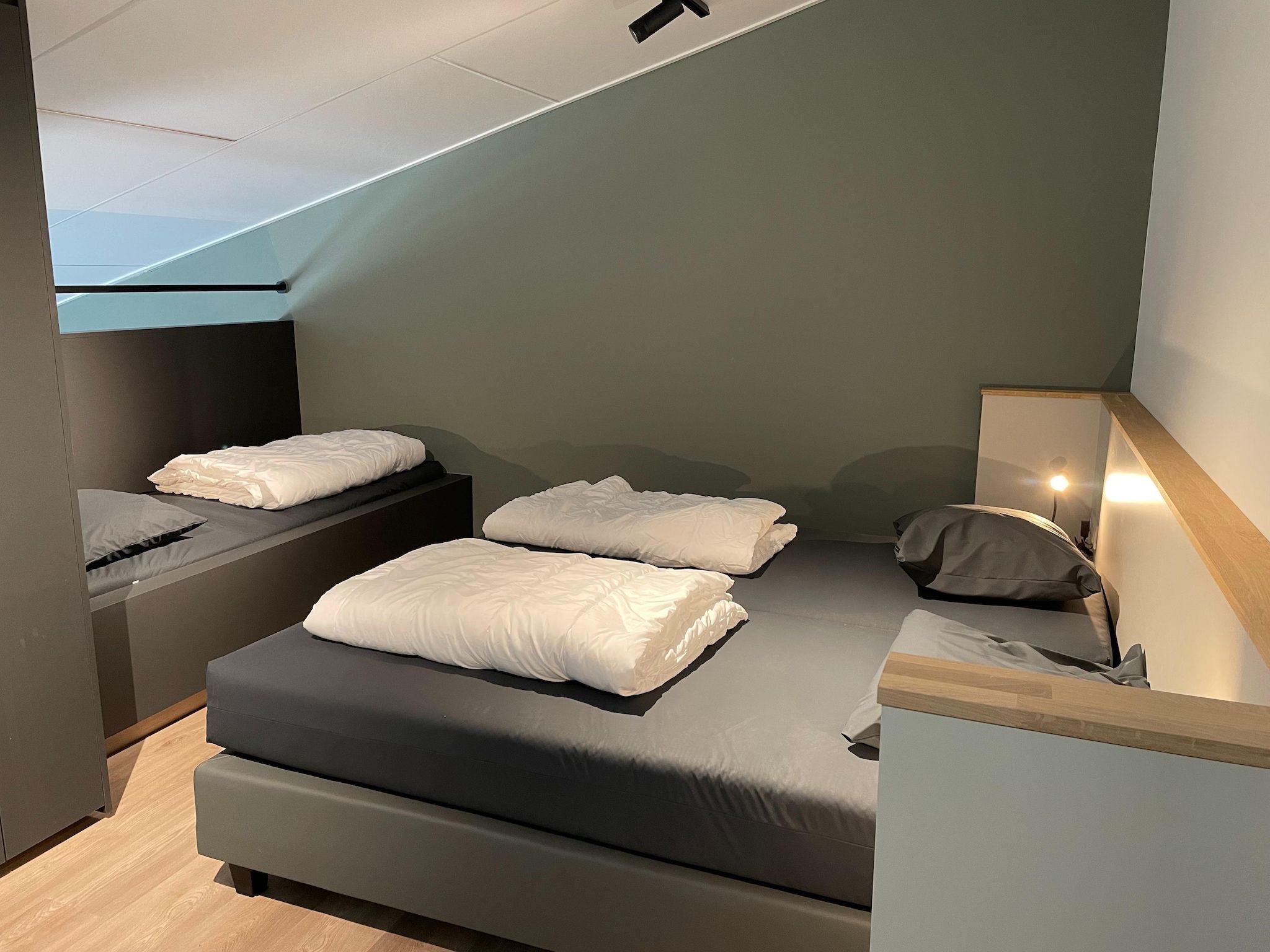 Een slaapkamer van Het Platte Putje - Huisdiervrij - nr3 in Groede