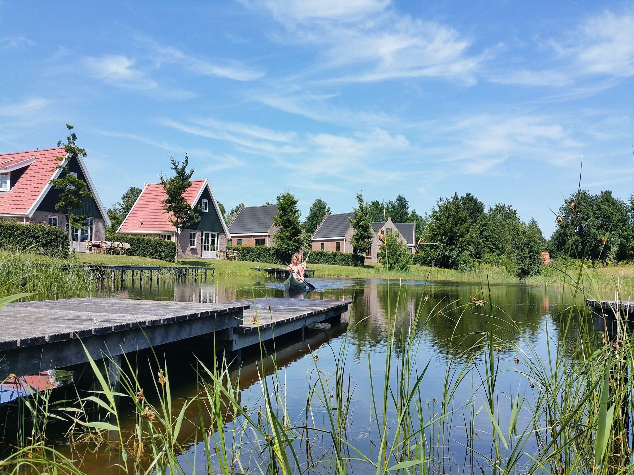 De buitenkant van Vakantiepark Eigen Wijze 5 in Bant