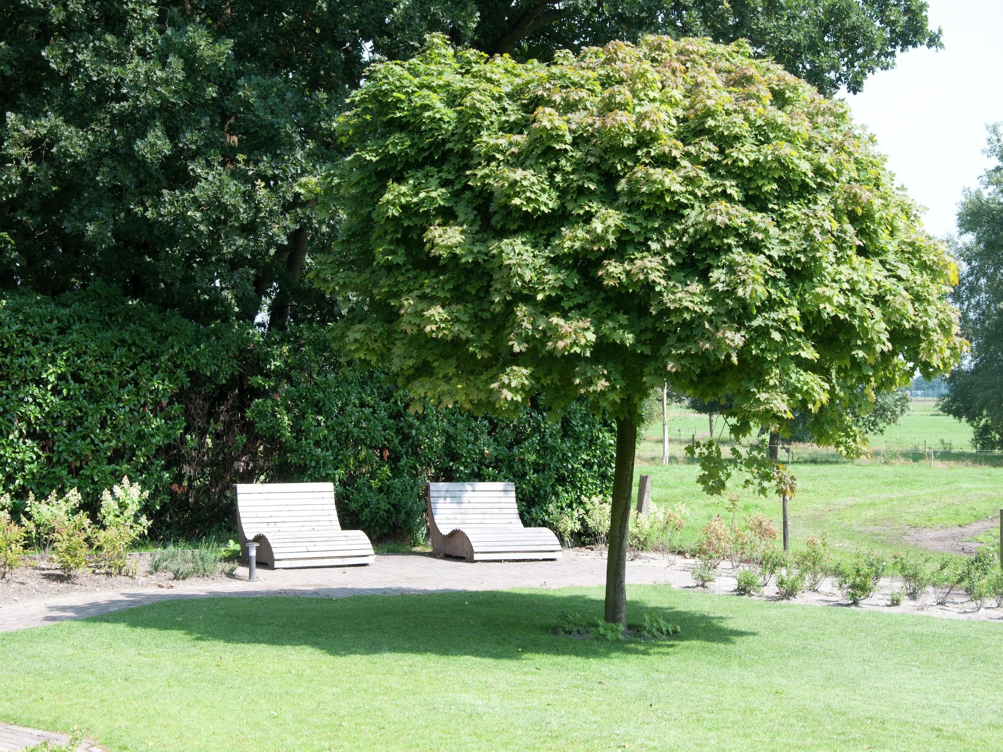 De tuin van Landhuis de Linde in Nijensleek
