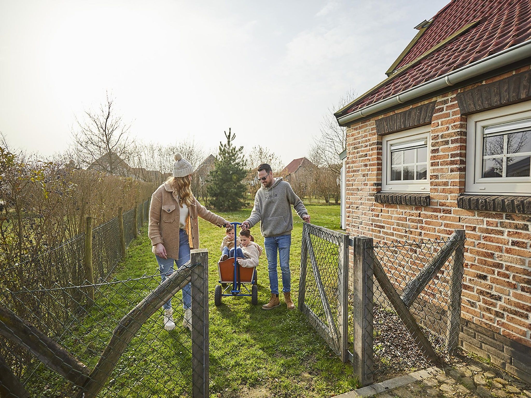 De tuin van Buitenhof De Leistert 16 in Roggel