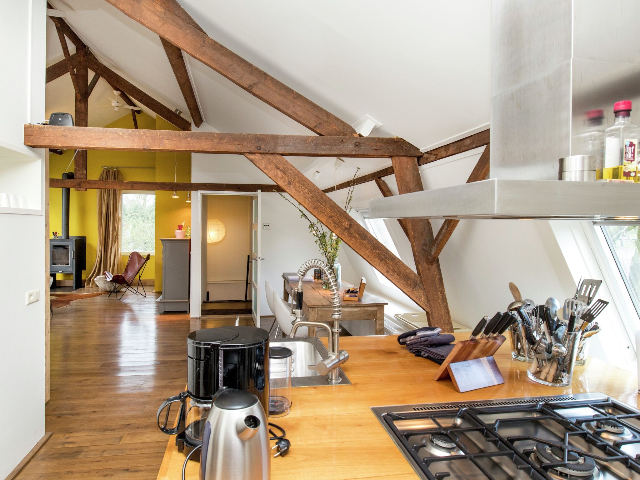 De keuken van Dorpswoning Op Niveau in Leende