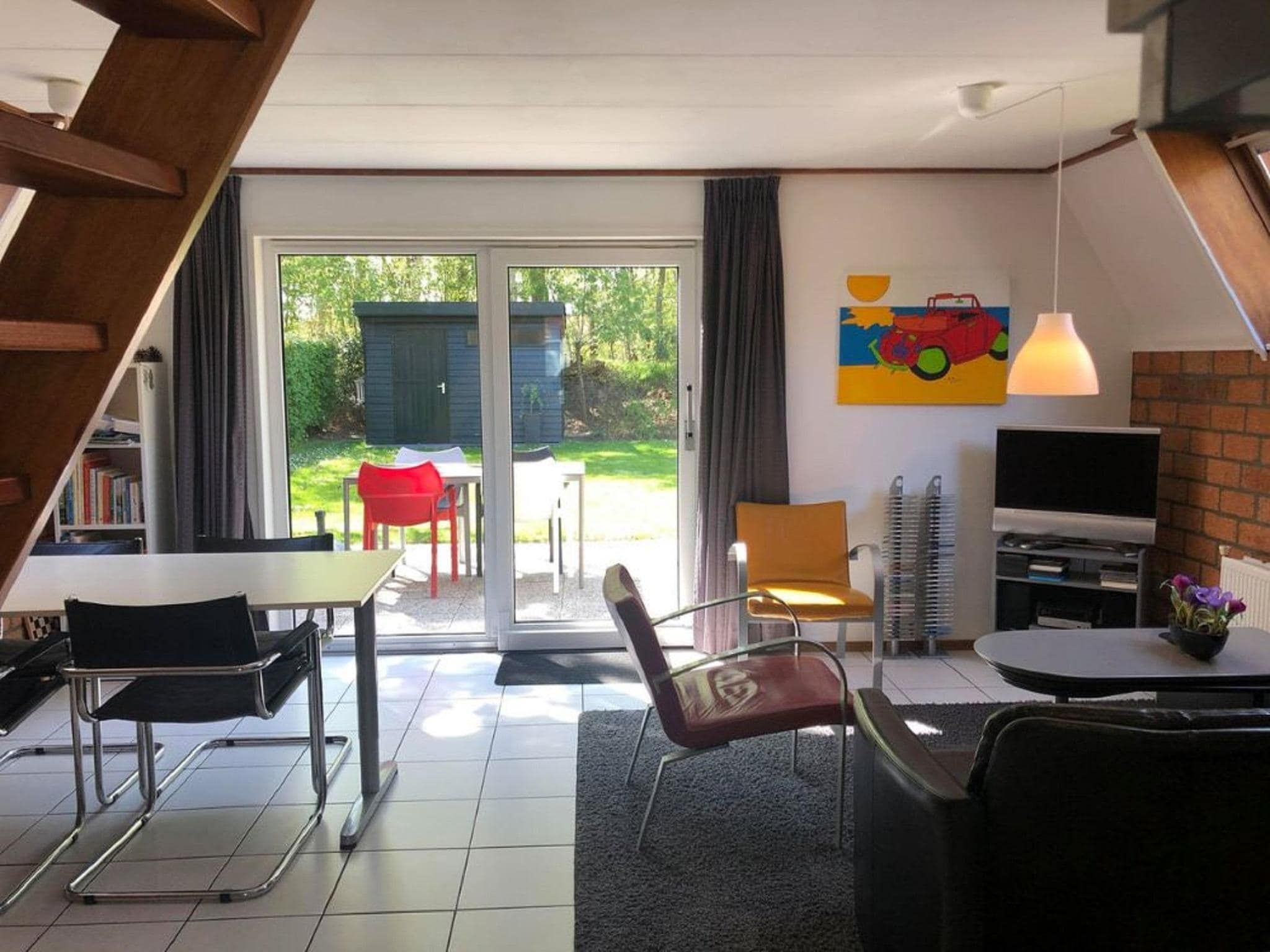 De woonkamer van Landgoed Eysinga State 3 in Sint Nicolaasga