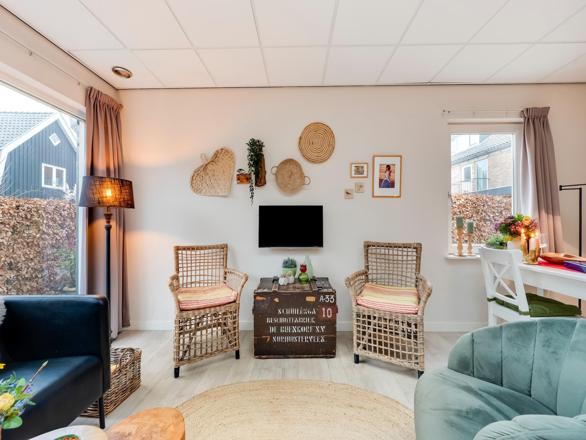 De woonkamer van Hof van Craeck III in Bergen