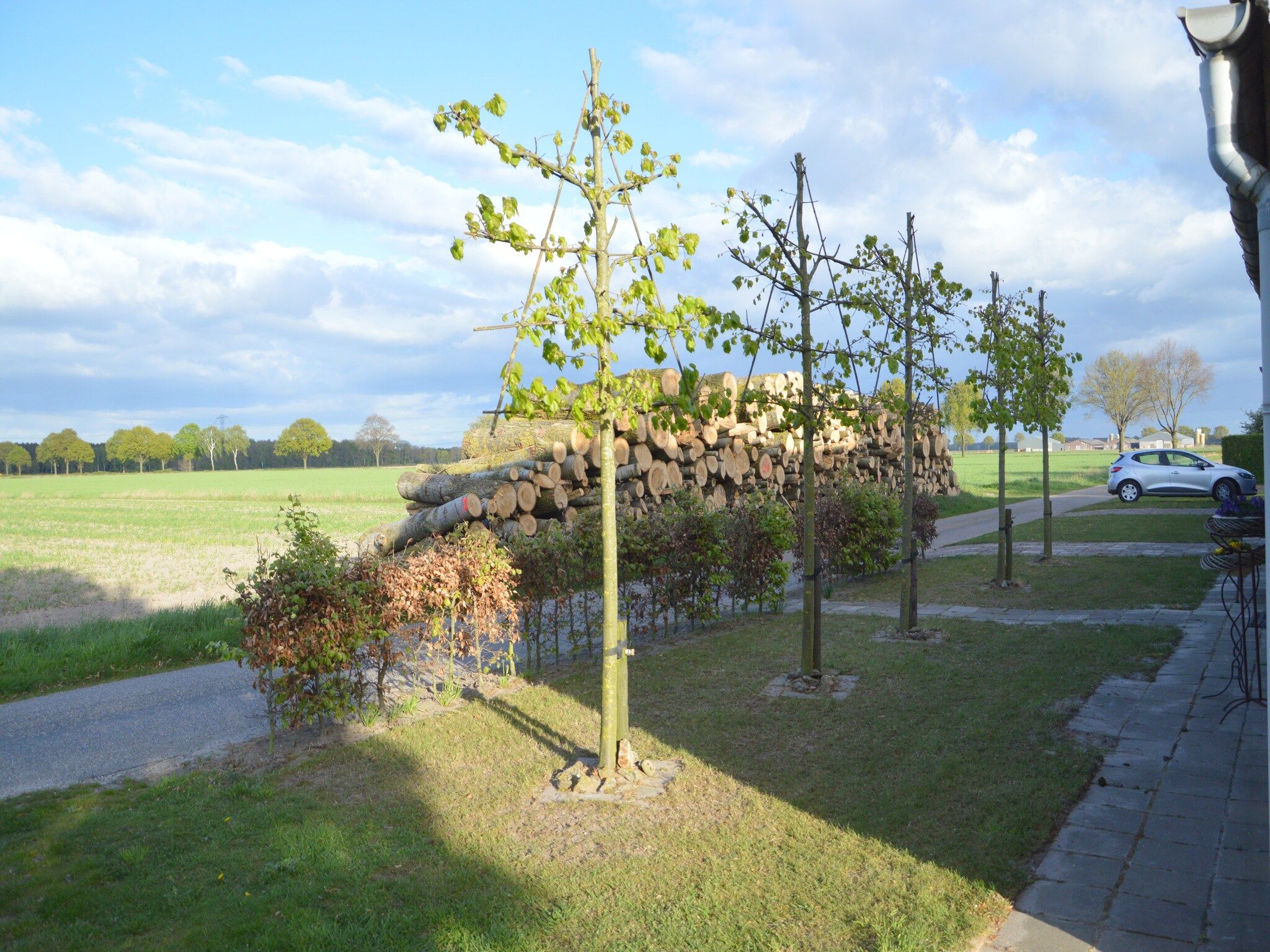 Het uitzicht vanaf Bi-j Moppe Door in Nederweert Eind