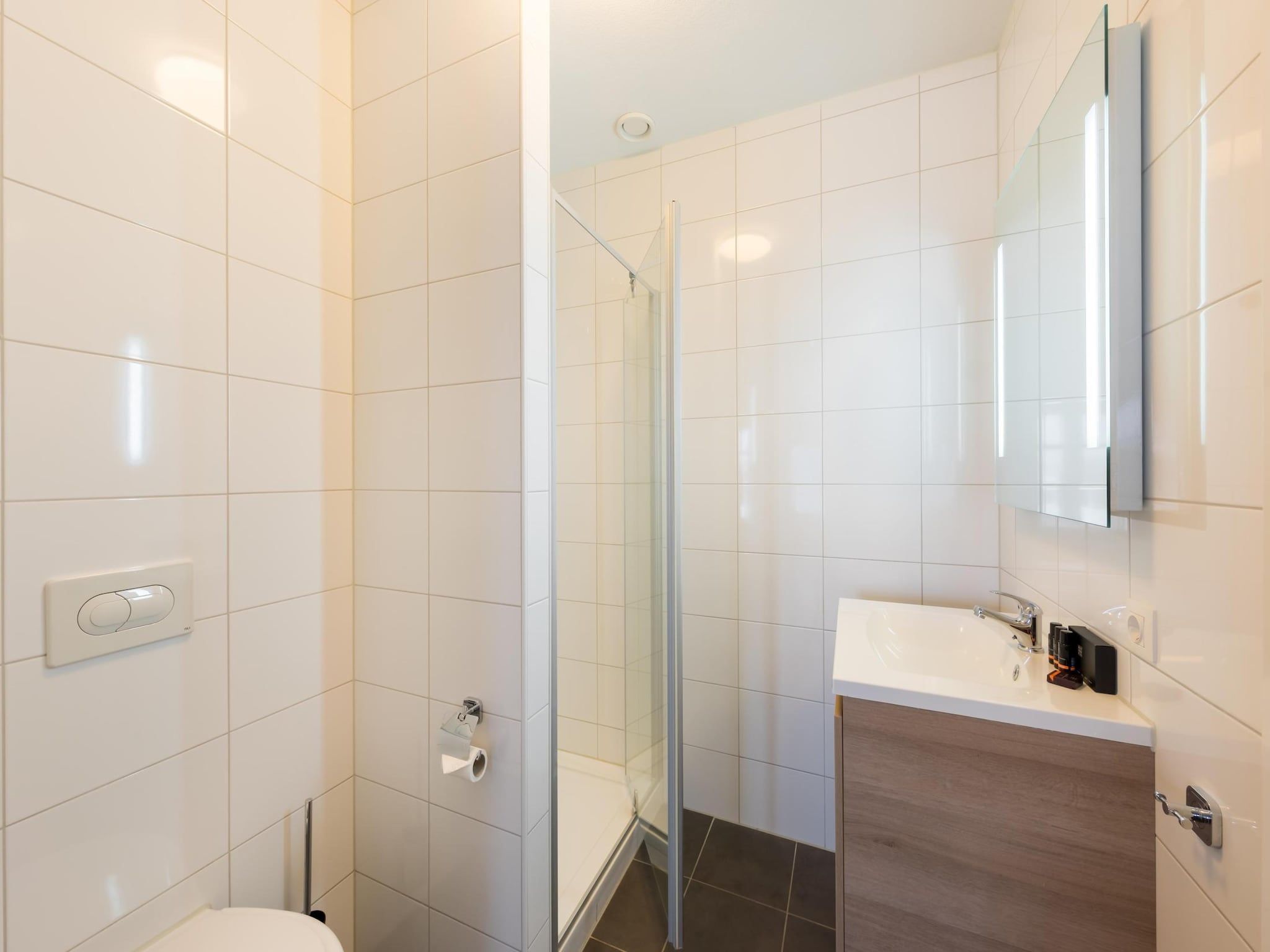 De badkamer van Résidence Wijngaerde 5 in Domburg