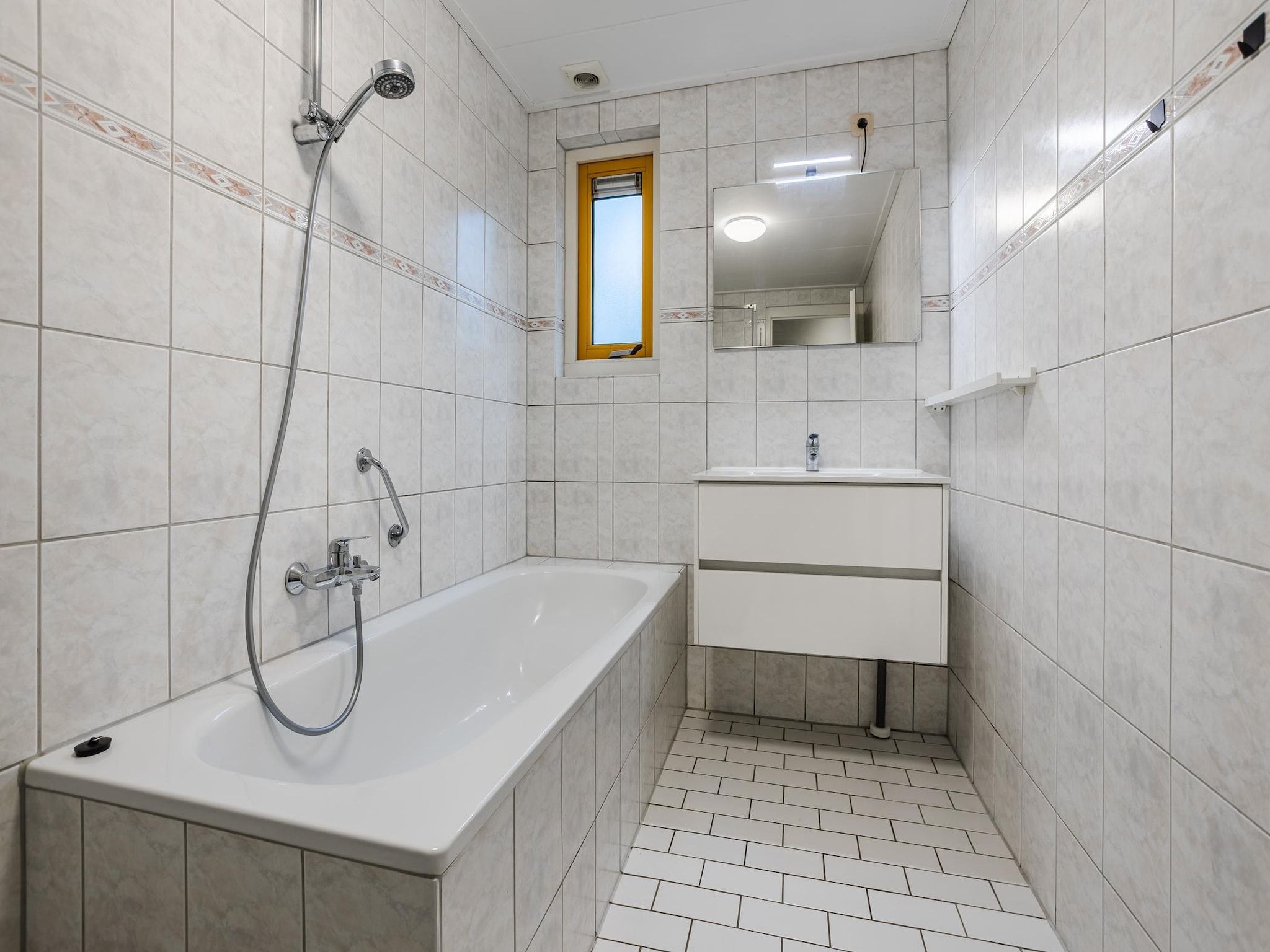 De badkamer van Boomhiemke Duinbungalow 4 in Hollum