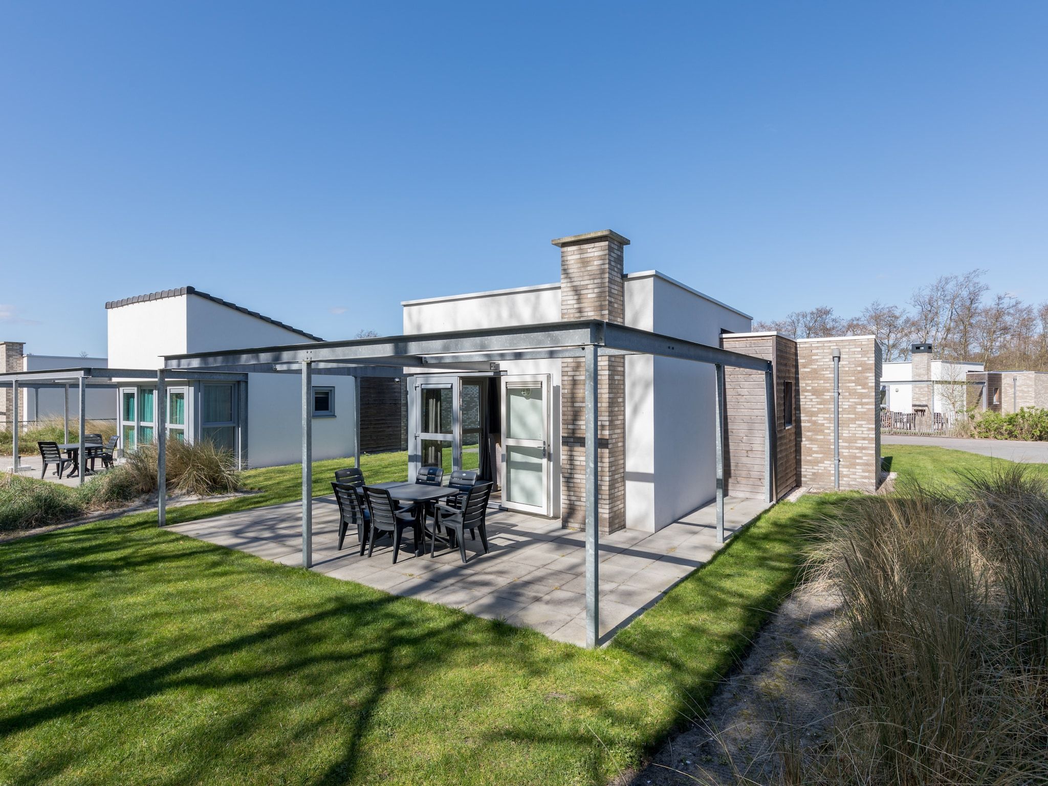 De buitenkant van Kustpark Texel 4 in De Koog