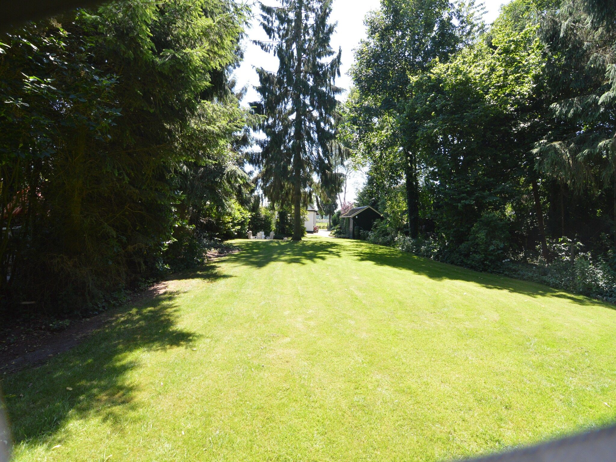 De tuin van Little White Cottage in Nijeberkoop