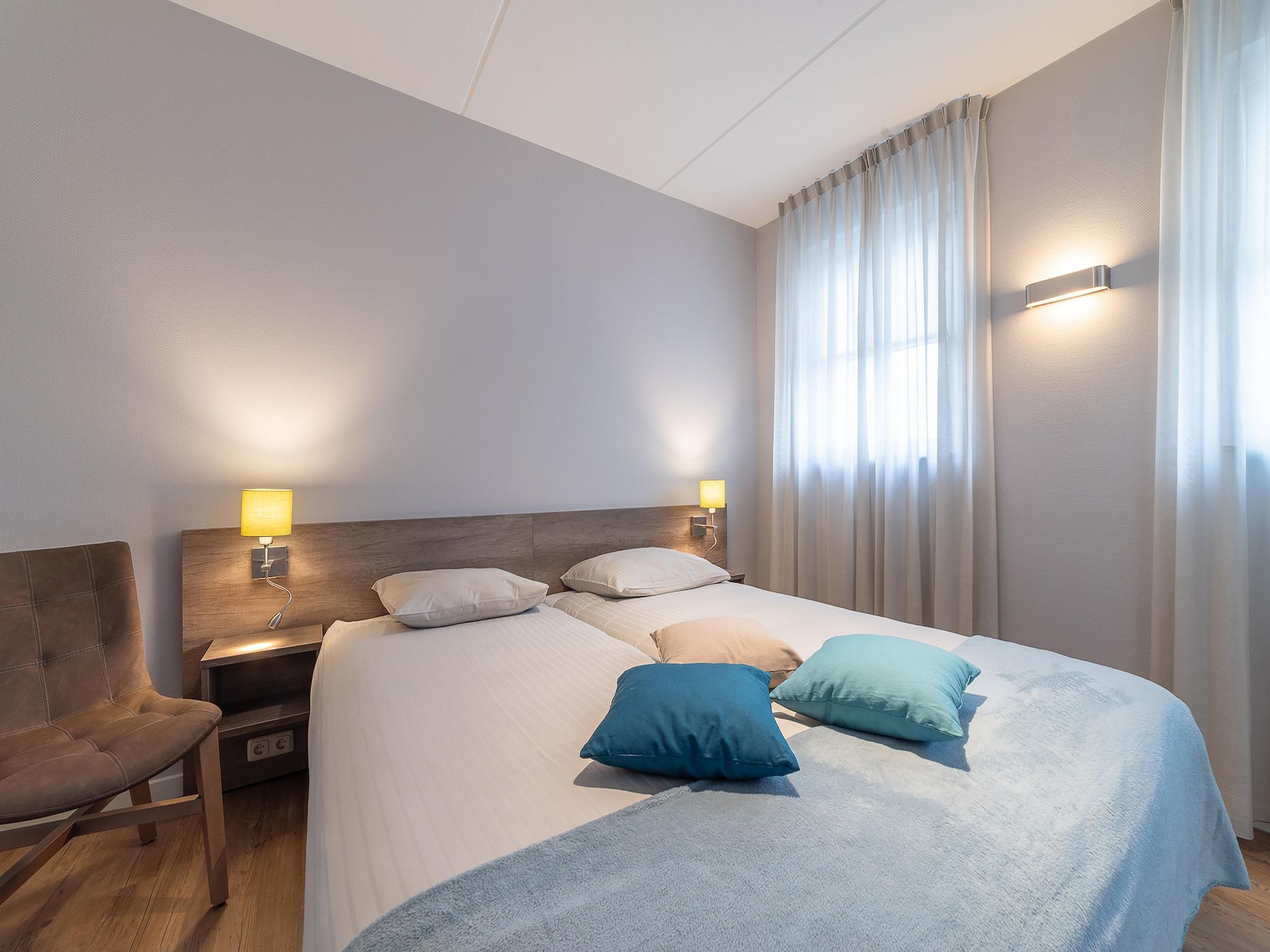 Een slaapkamer van Zeeuwse Pracht Kindervilla in Colijnsplaat