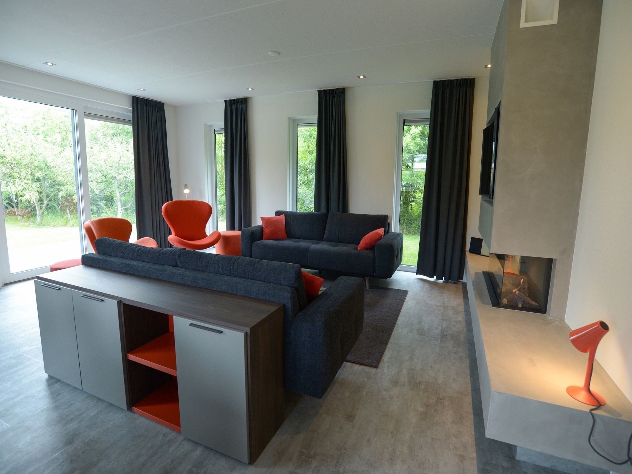 De woonkamer van Tempelier 39 in Den Burg-Texel