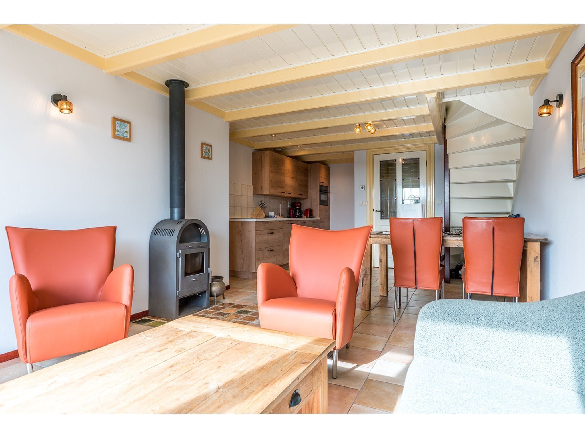 De woonkamer van Florijn 3 in Oost-Texel