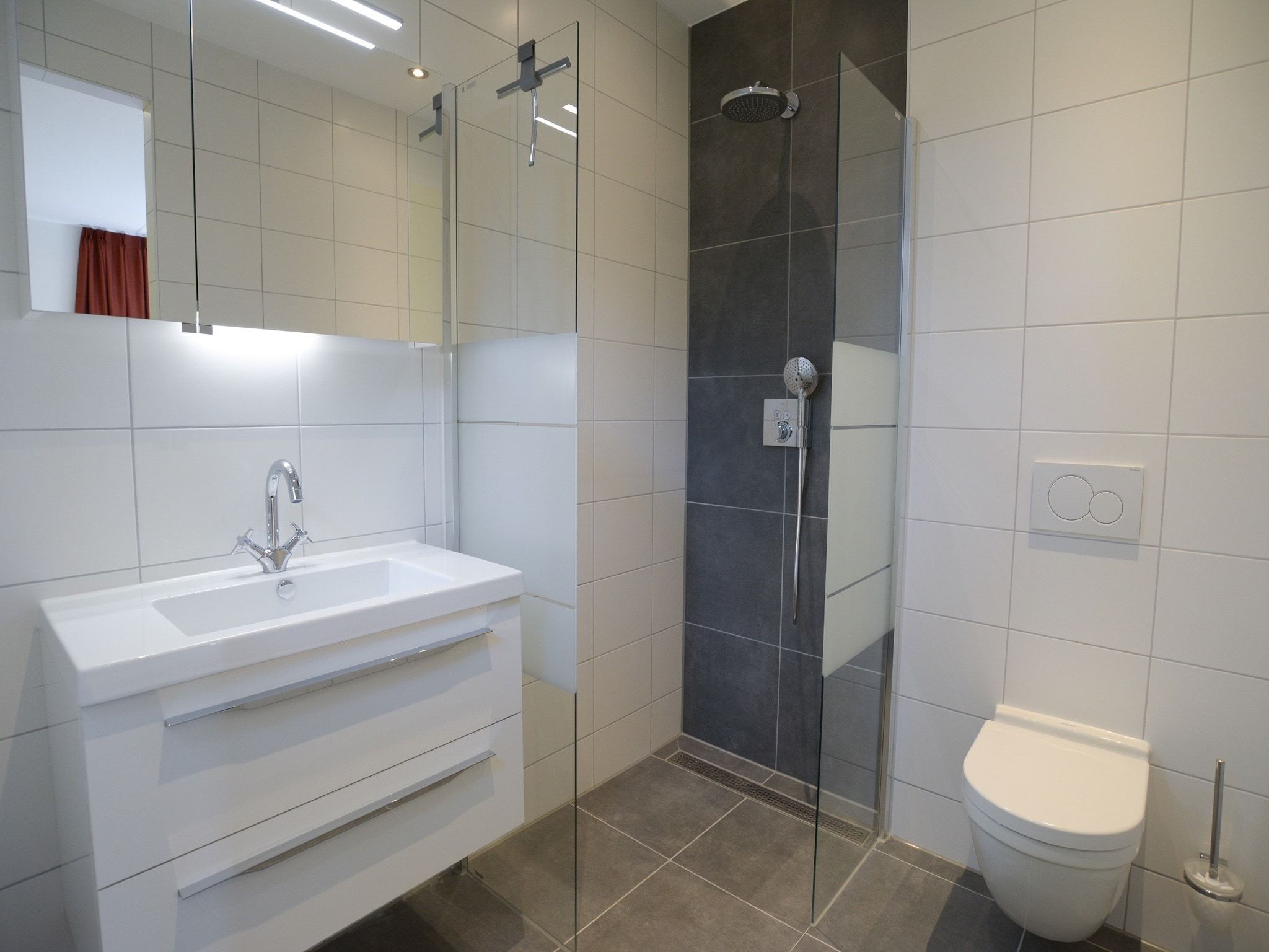 De badkamer van Villa  Hoogelandt 10 in De Koog Texel