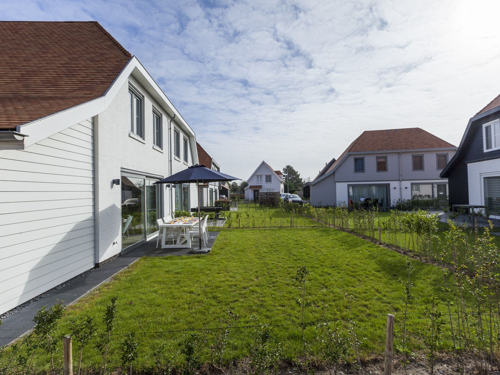 De tuin van Villa Zandduin in Cadzand