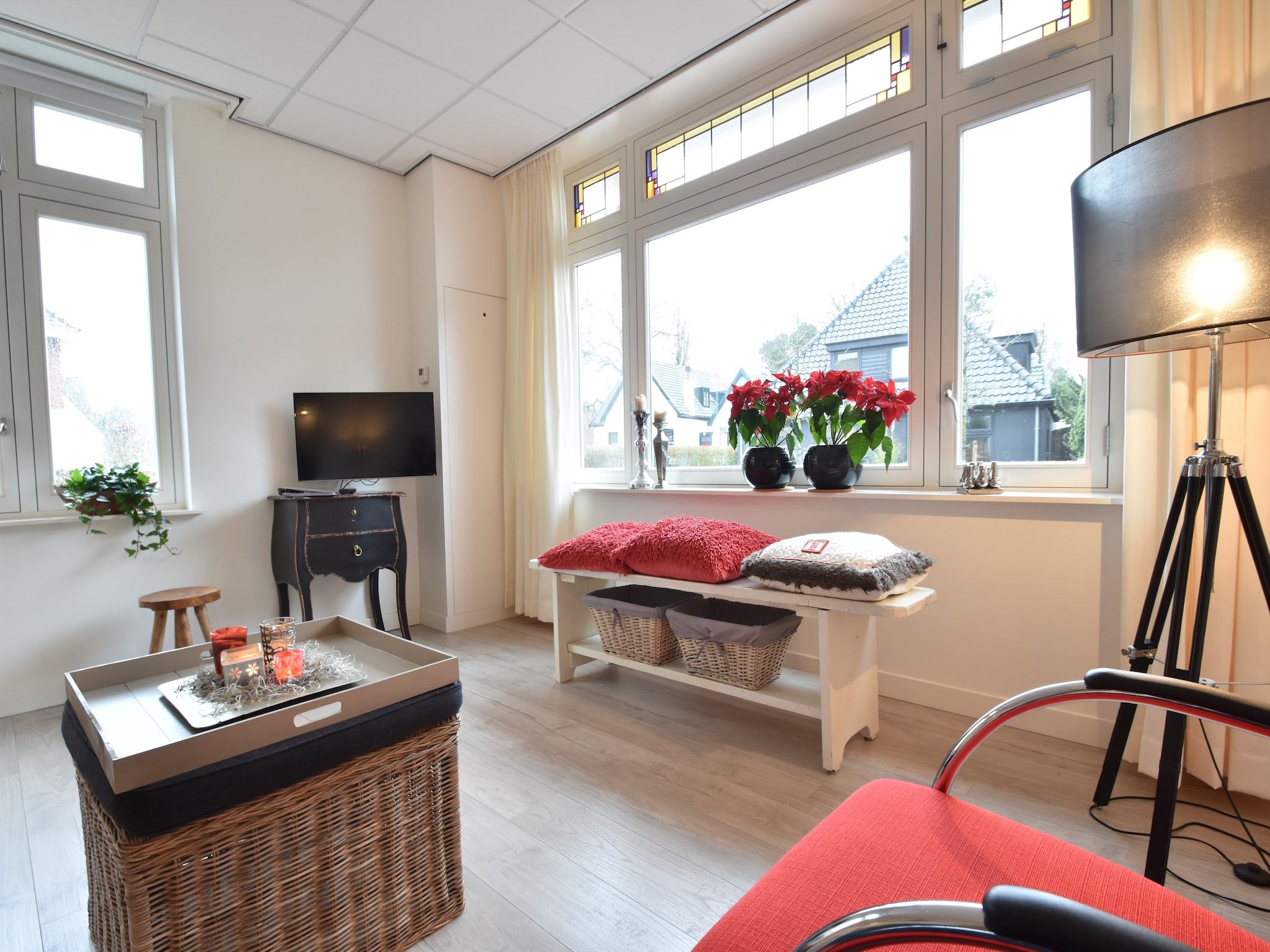 De woonkamer van Hof van Craeck 6 pers in Bergen