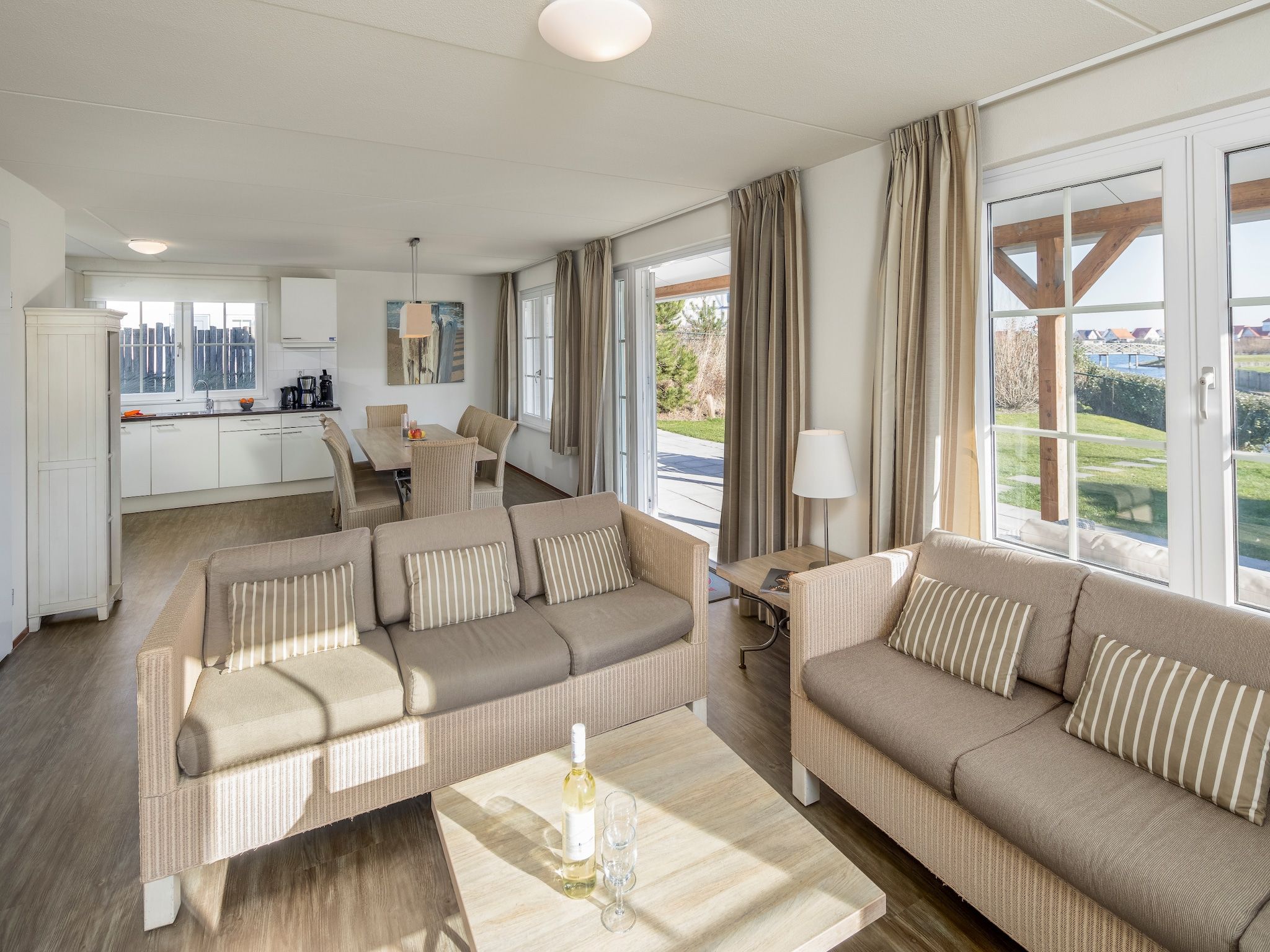 De woonkamer van Noordzee Résidence Cadzand-Bad 13 in Cadzand-Bad