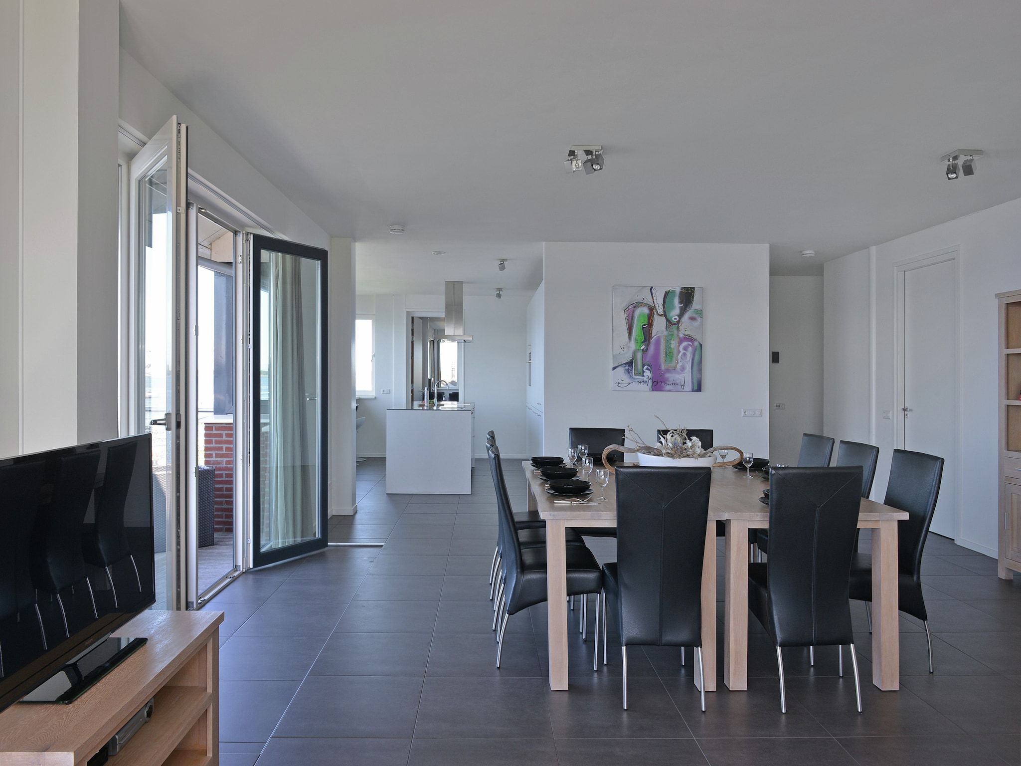 De woonkamer van Penthouse XXL 4ab in Kamperland