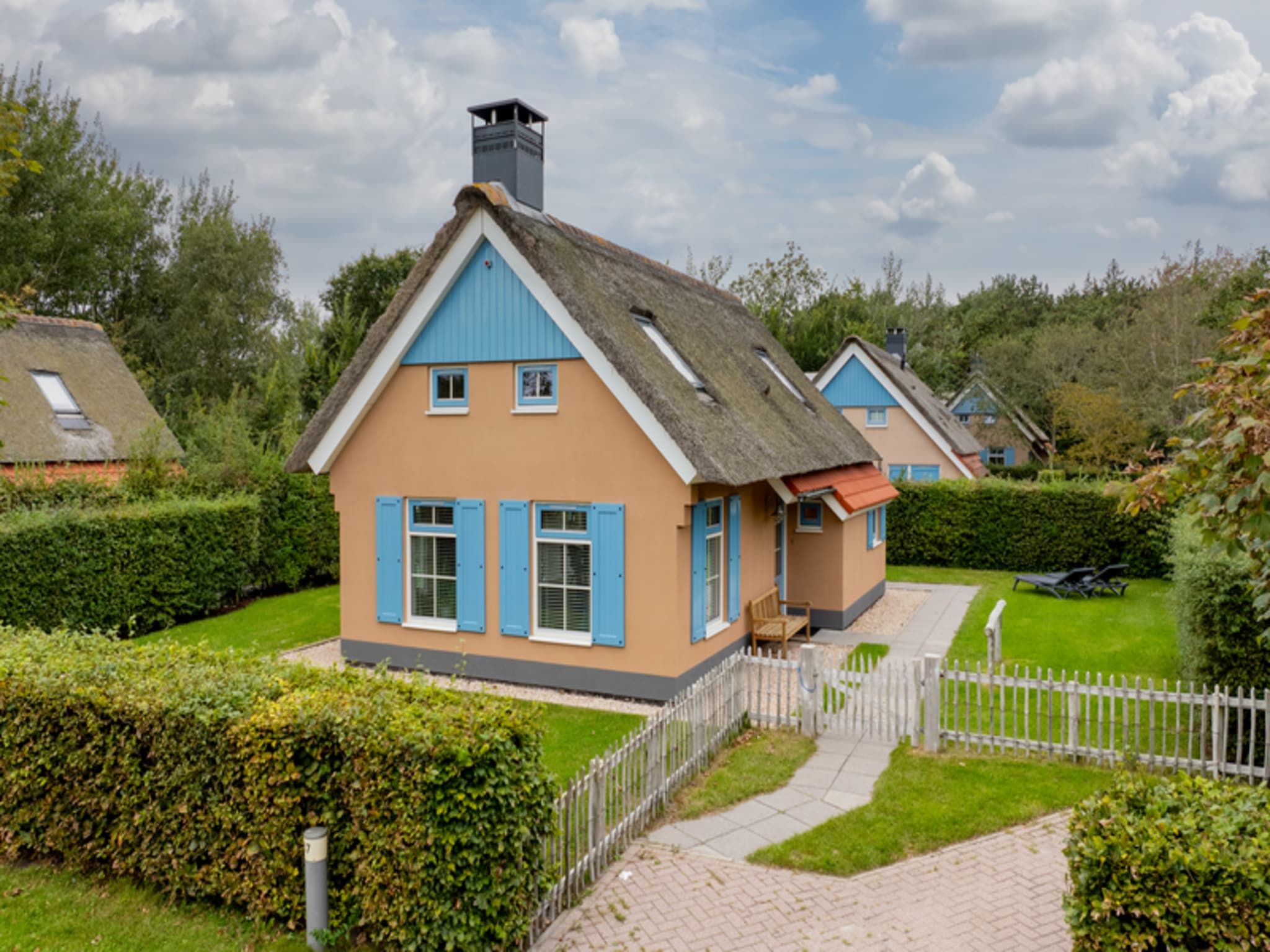 De buitenkant van Kustpark Texel 7 in De Koog
