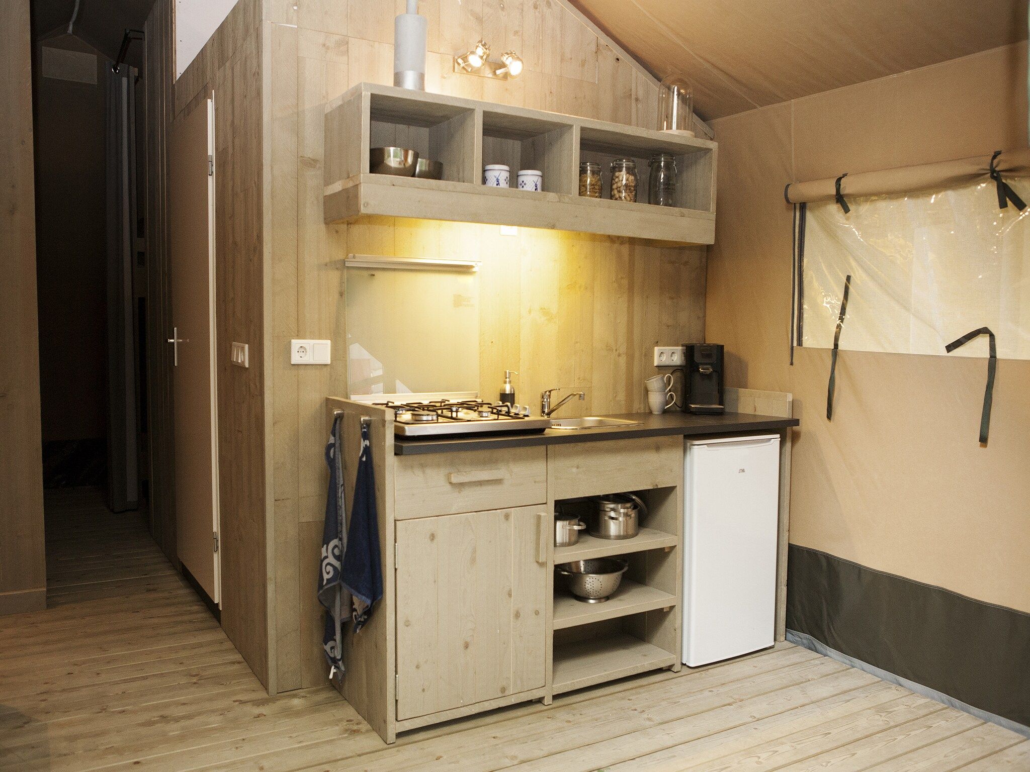 De keuken van Recreatiepark de Boshoek 2 in Voorthuizen