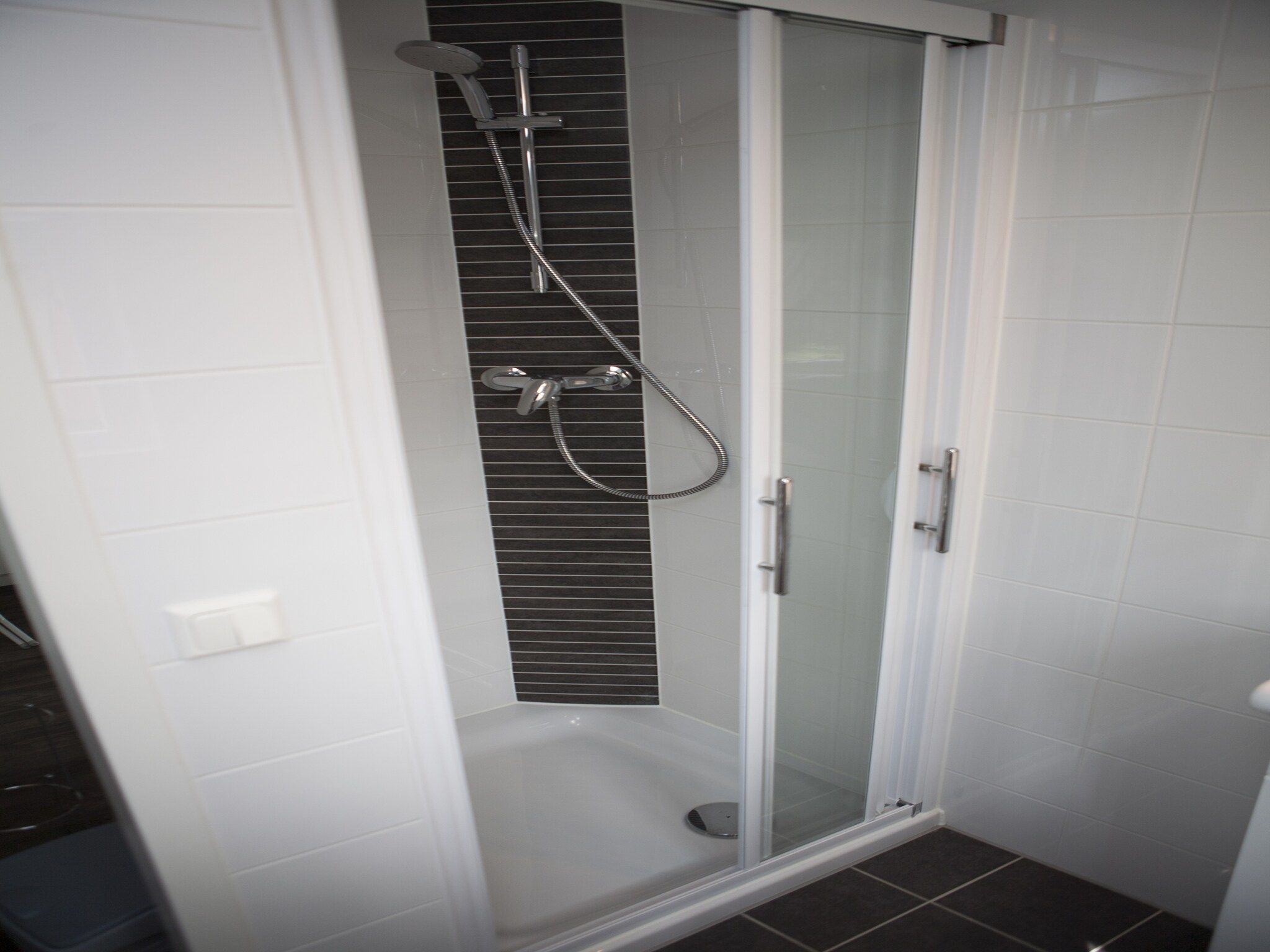 De badkamer van Recreatiepark de Boshoek 6 in Voorthuizen