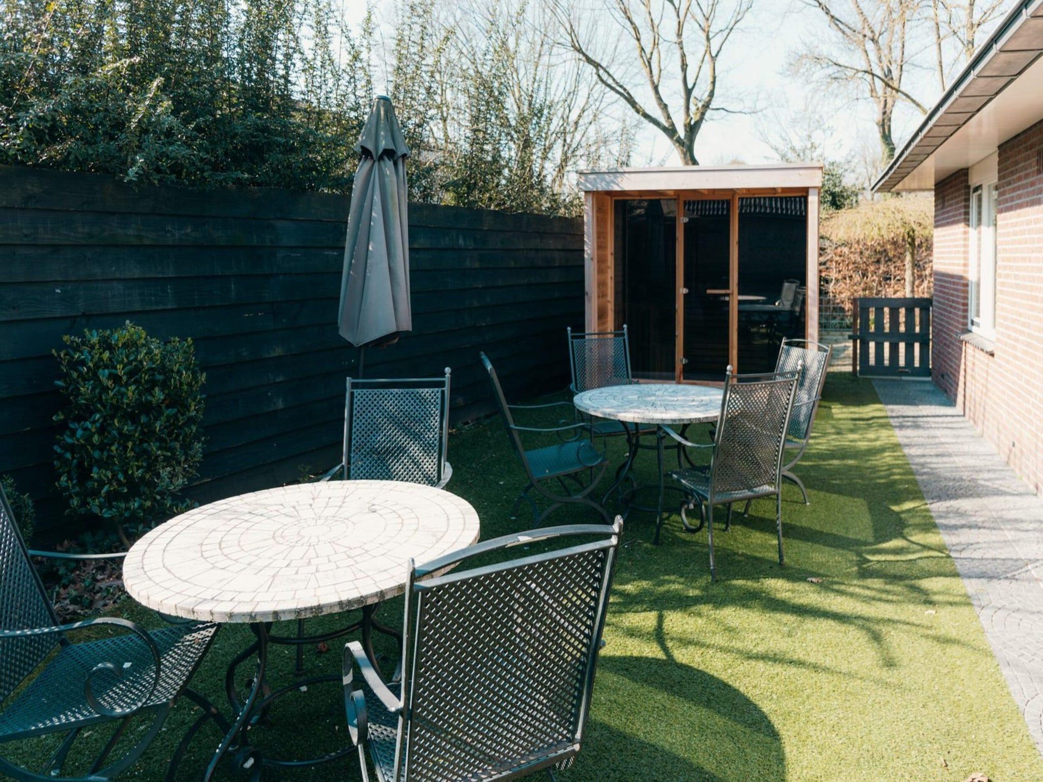 De tuin van Recreatiepark de Boshoek 16 in Voorthuizen