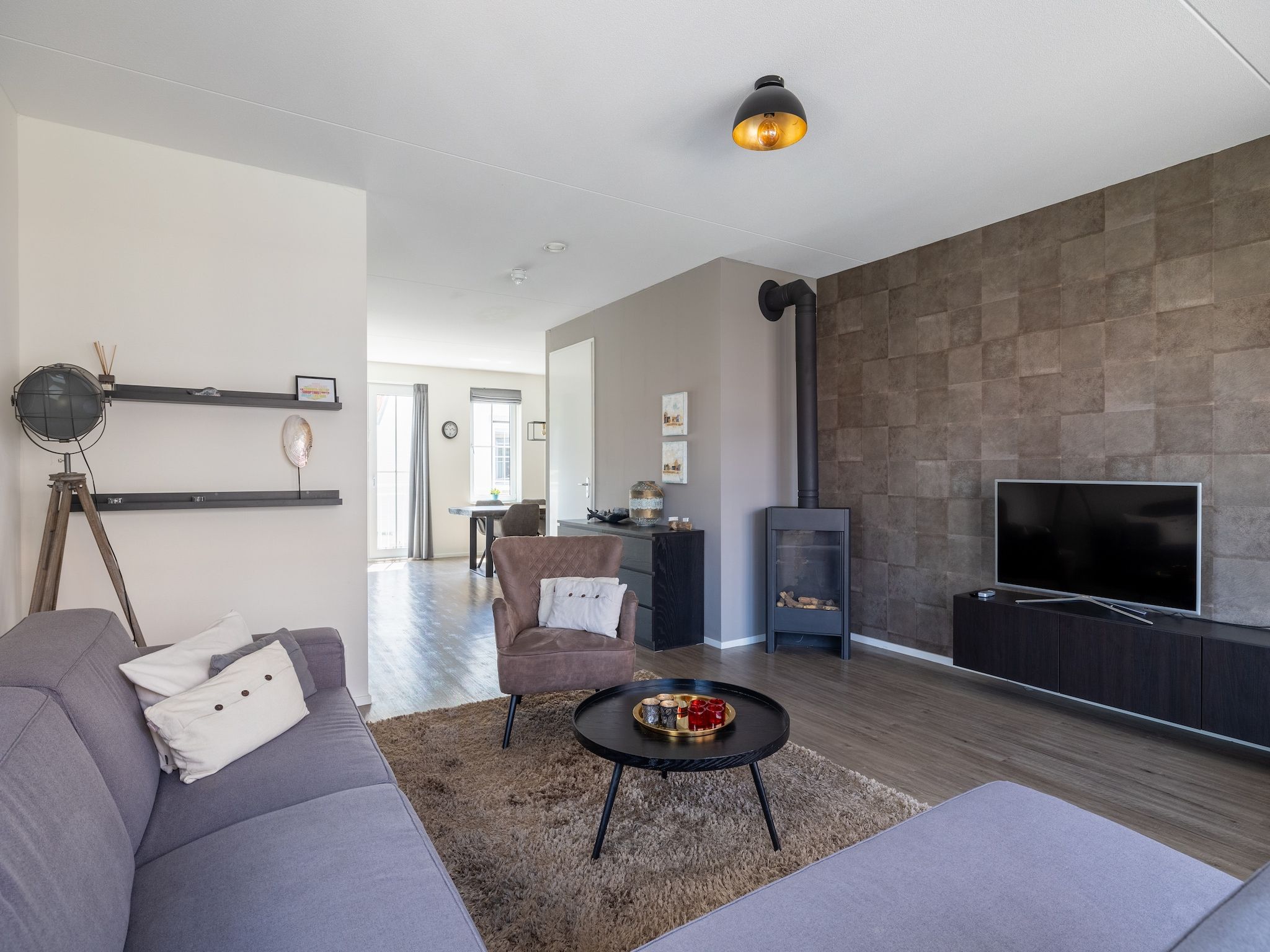 De woonkamer van appartement Kaapduinseweg 13 Dishoek 13D luxe 6p sauna in Koudekerke