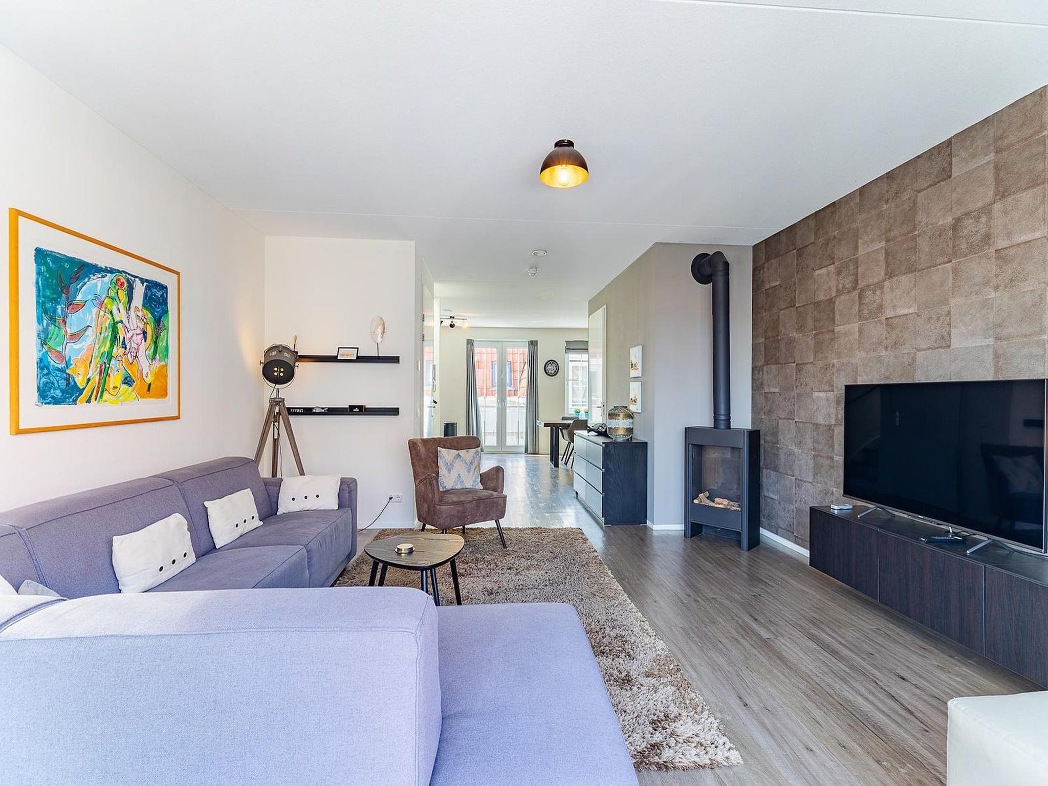 De woonkamer van appartement Kaapduinseweg 13 Dishoek 13D luxe 6p sauna in Koudekerke