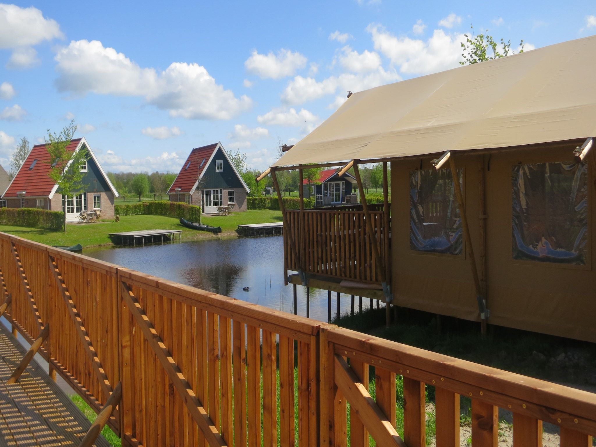 Het uitzicht vanaf Vakantiepark Eigen Wijze 9 in Bant