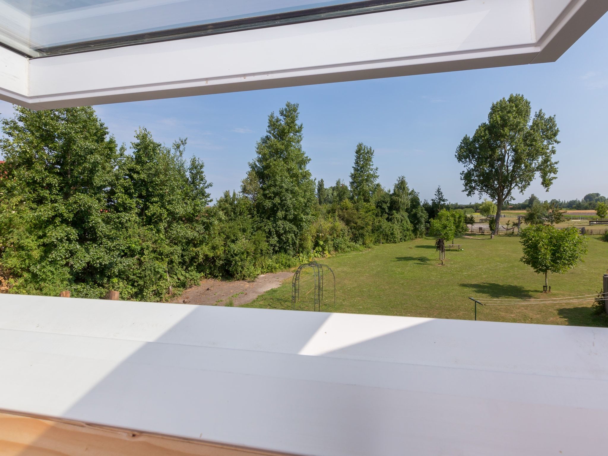 Het uitzicht vanaf Lepelstraat 18A  Vrouwenpolder "'t Blauwtje" in Vrouwenpolder