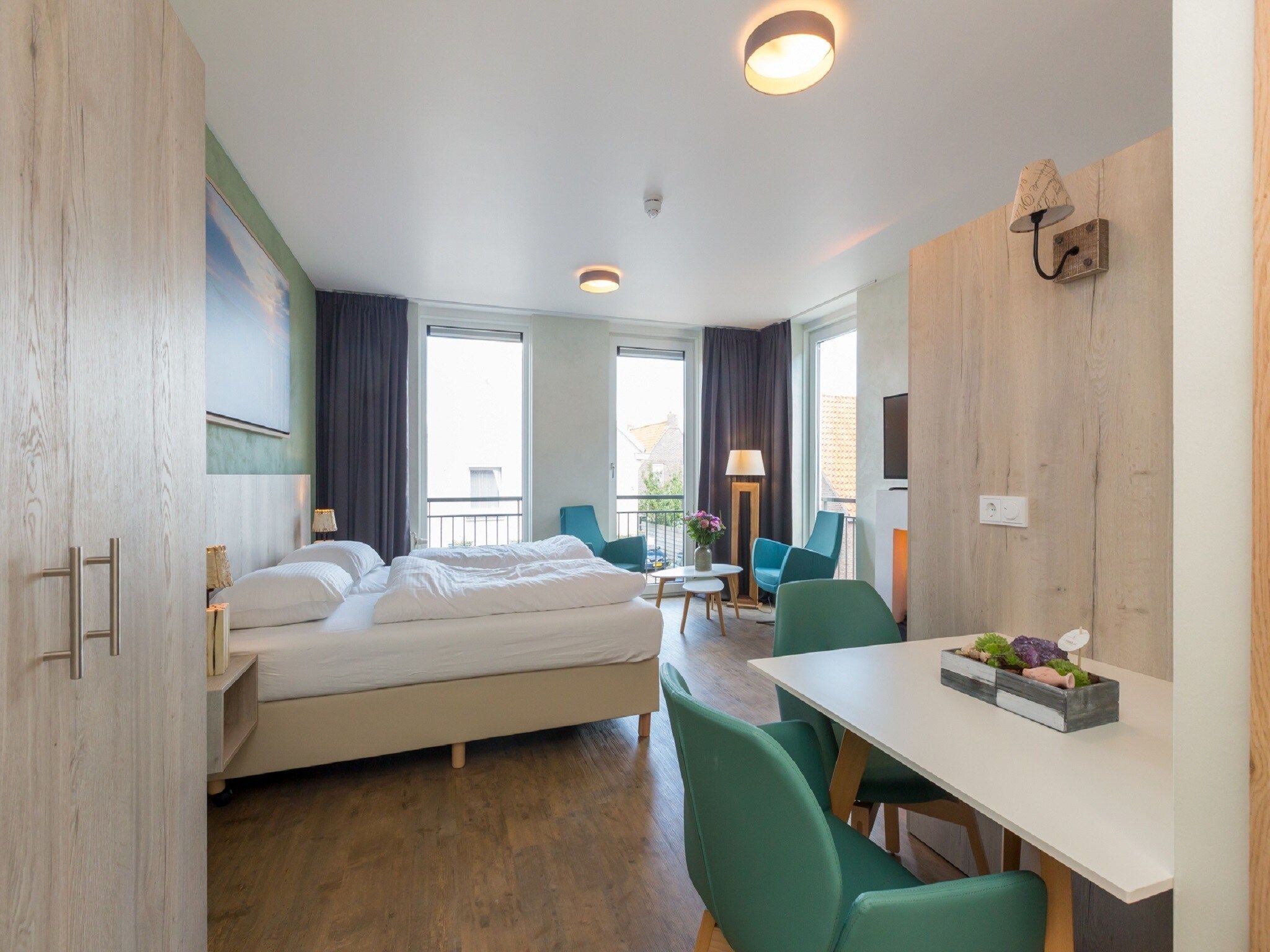 Een slaapkamer van Aparthotel Zoutelande - 2 pers luxe studio in Zoutelande